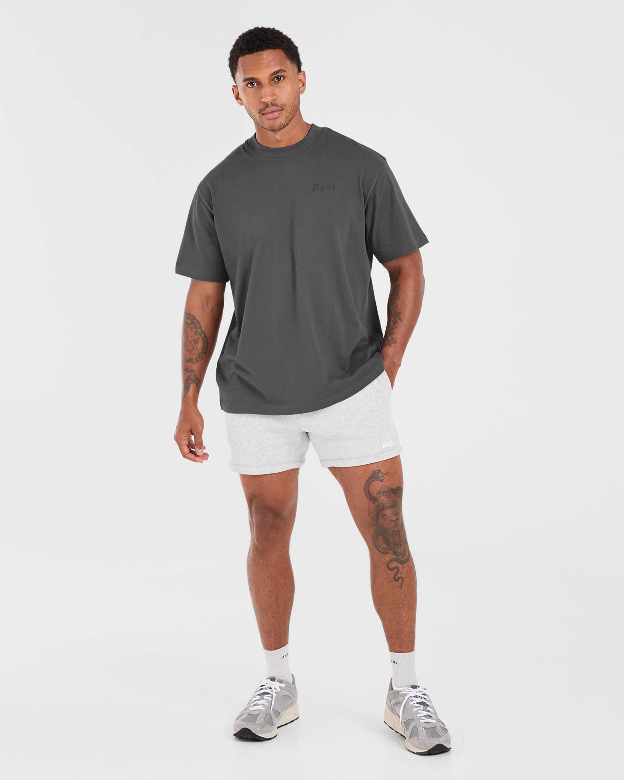 Mind of Steel Oversized T Shirt - Charcoal