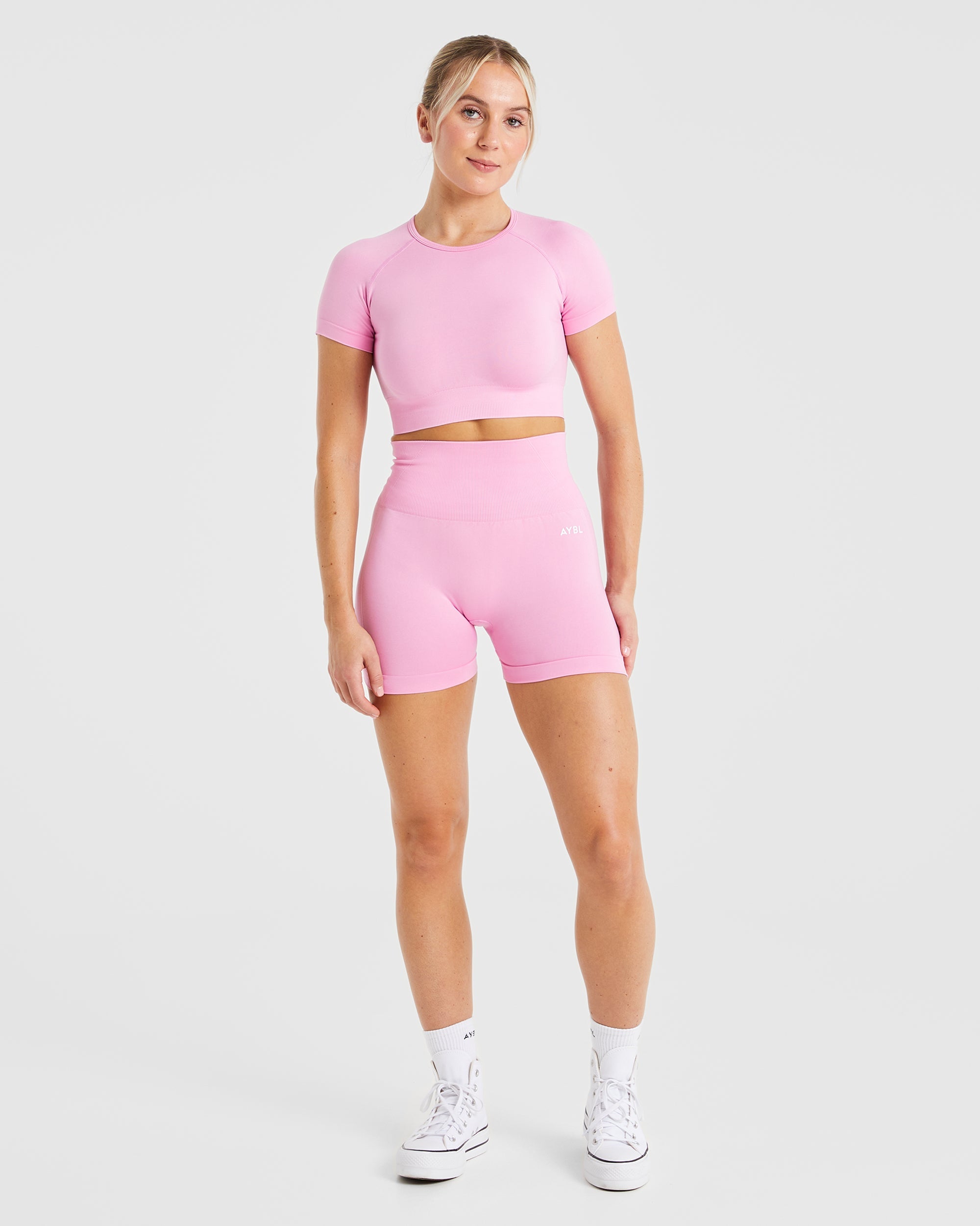 Empower Seamless Shorts - Baby Pink