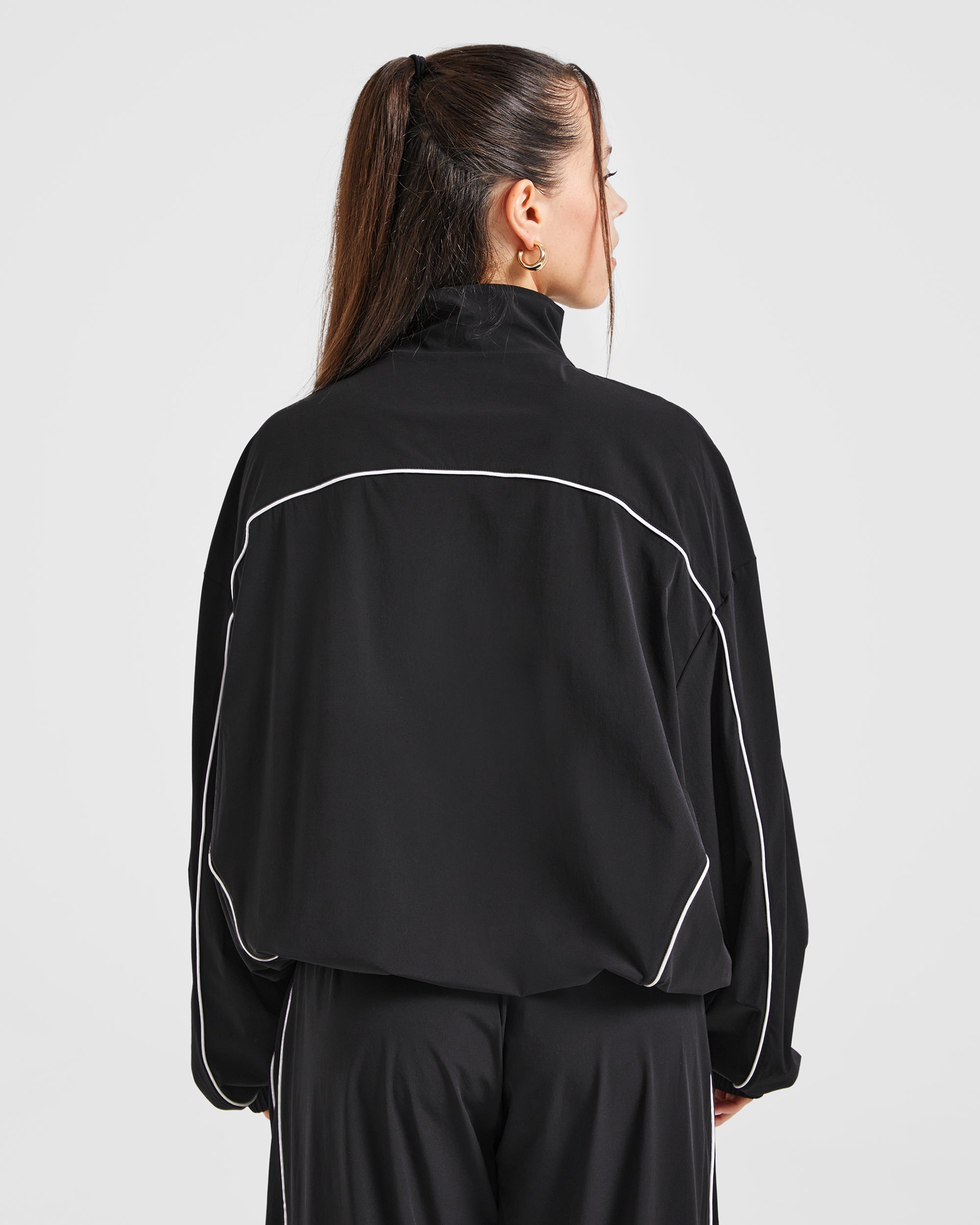 Justine Oversized Track Jacket - Black