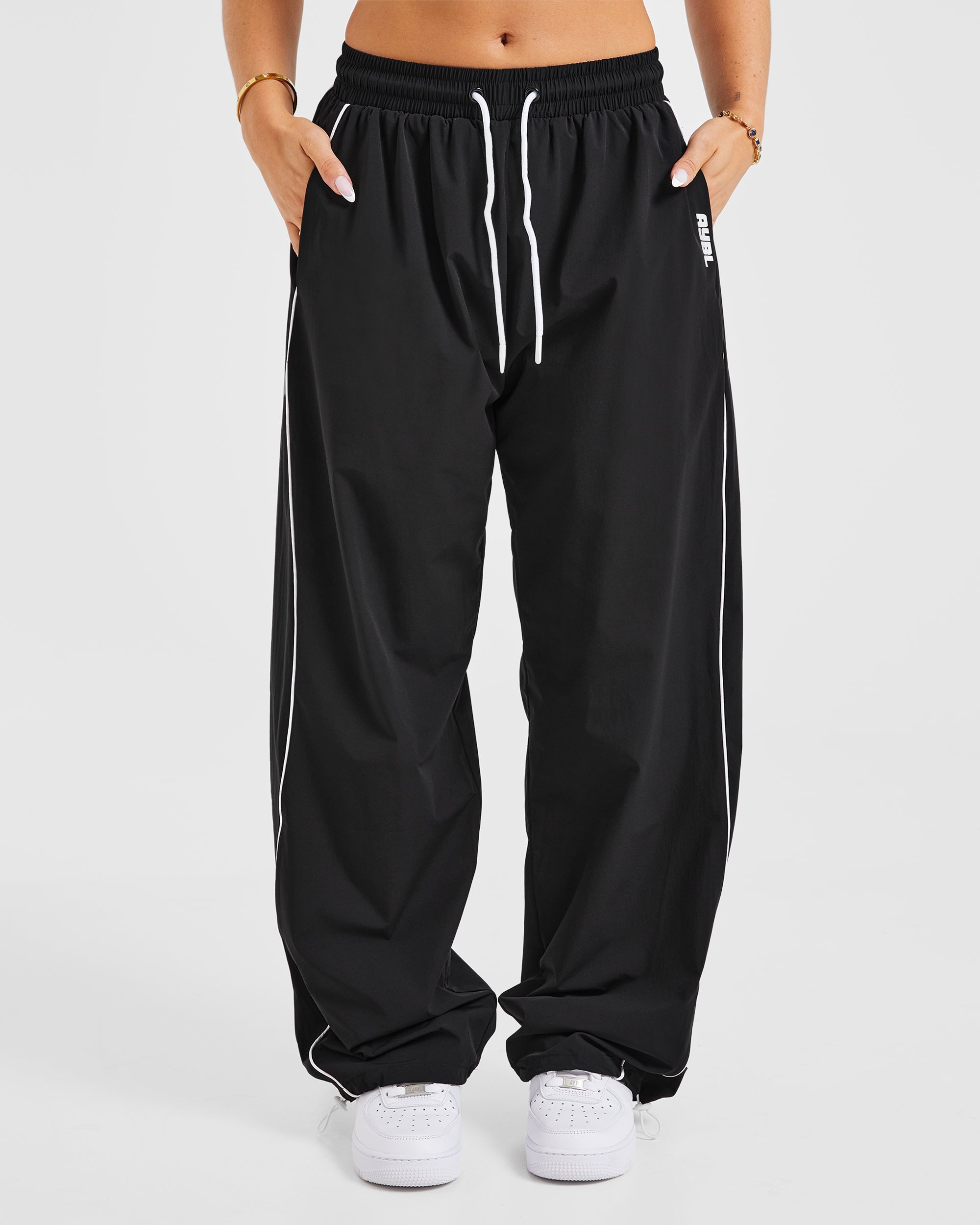 Justine Oversized Track Joggers - Black