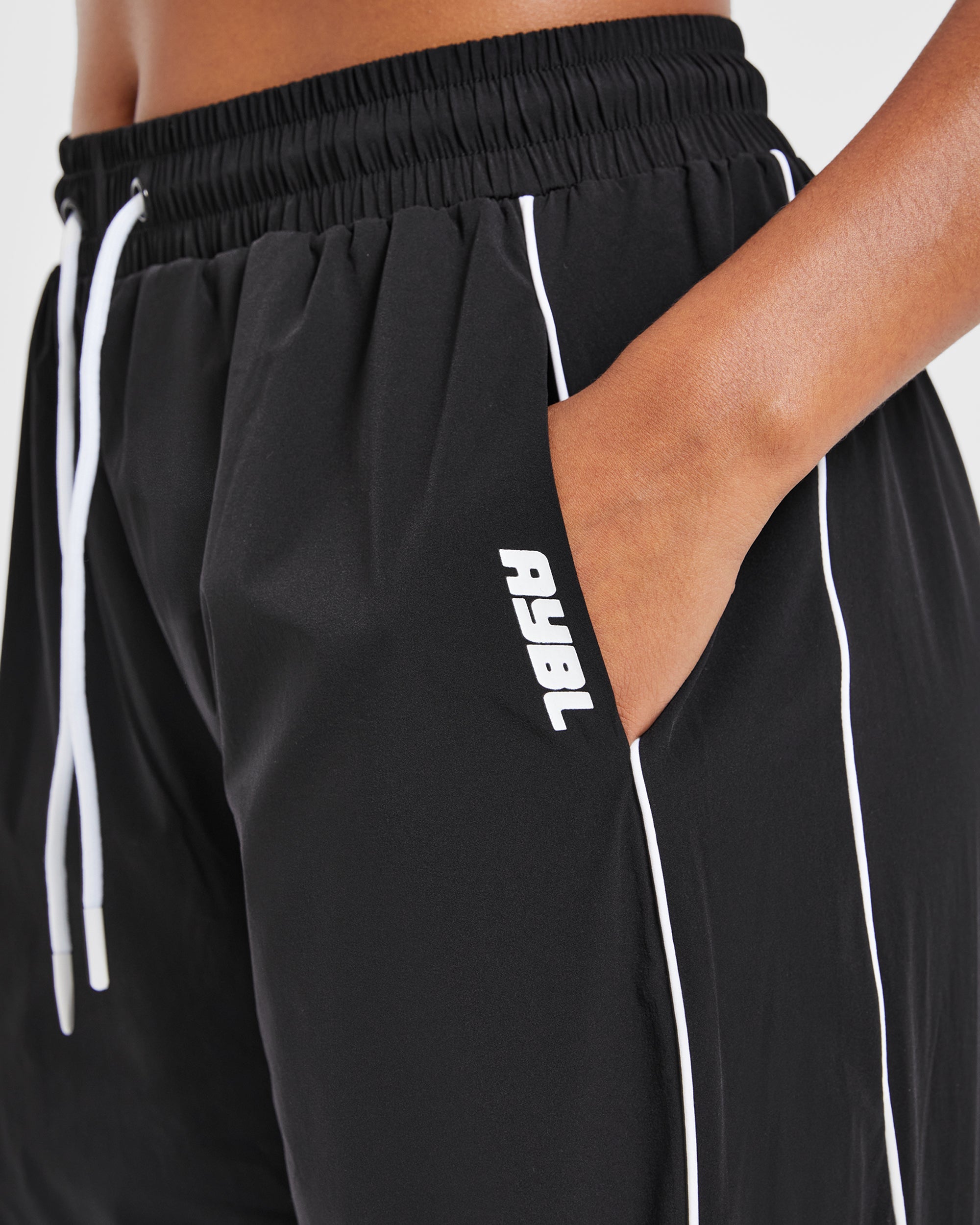 Justine Oversized Track Joggers - Black