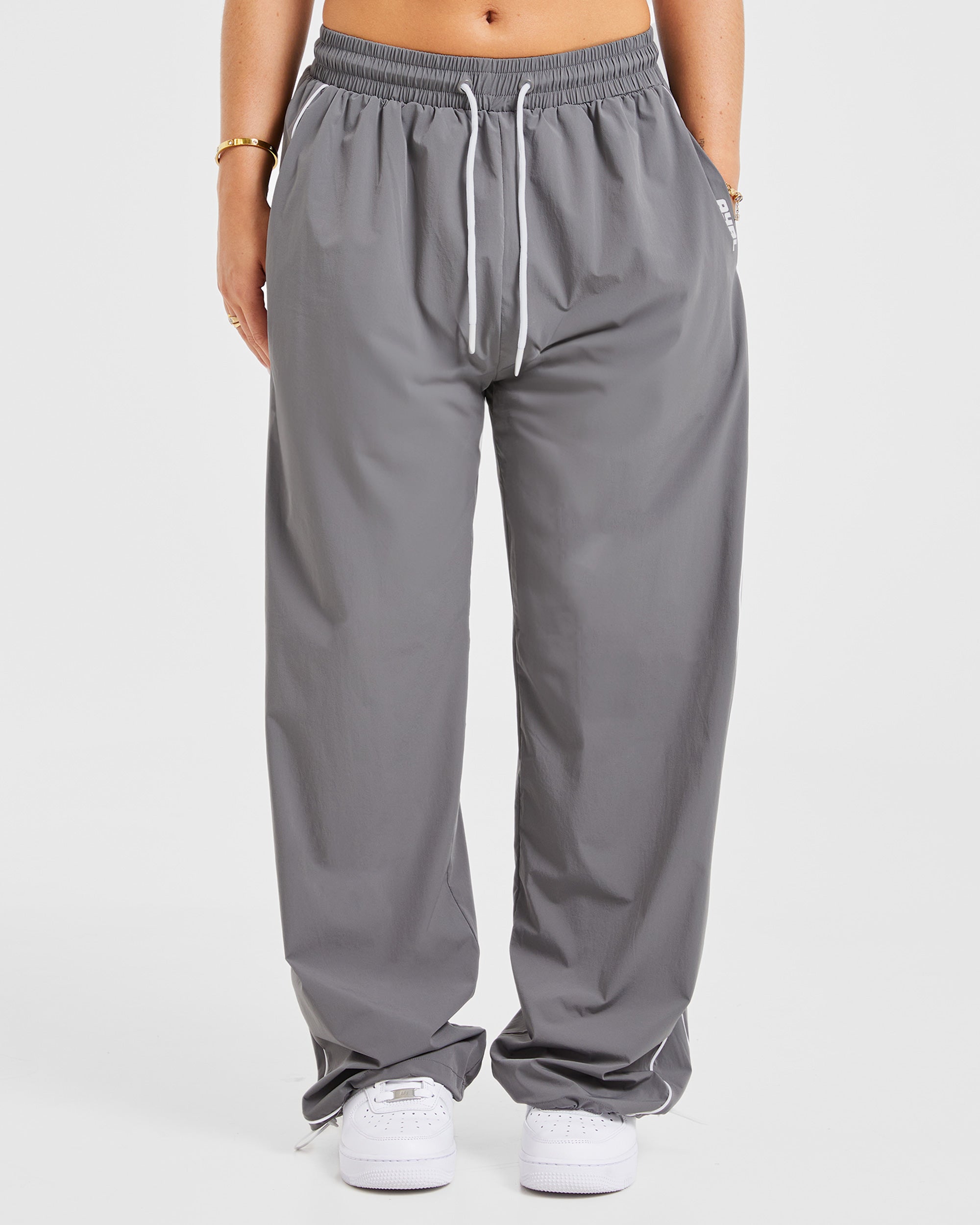 Justine Oversized Track Joggers - Grey