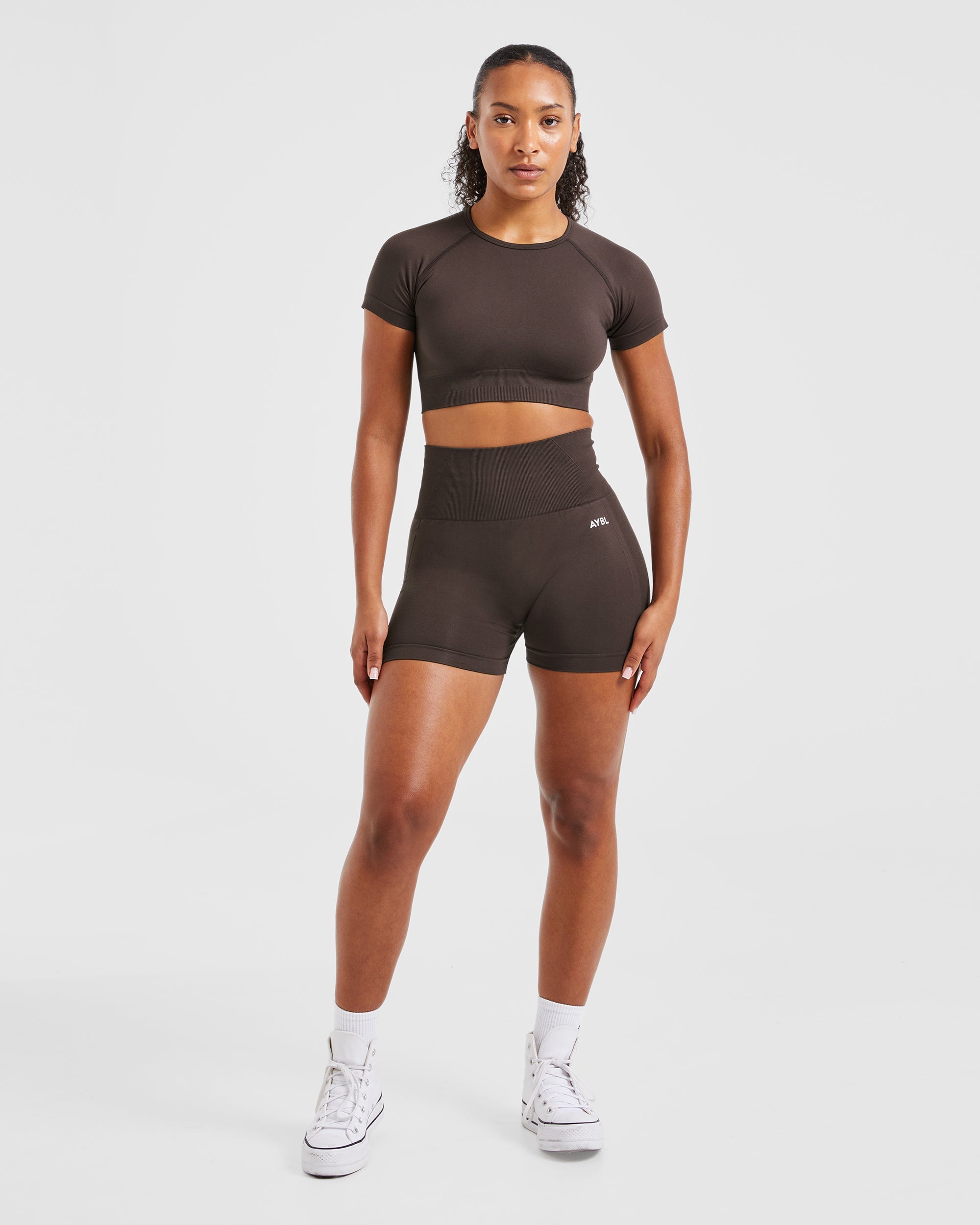 Empower Seamless Shorts - Cocoa Brown