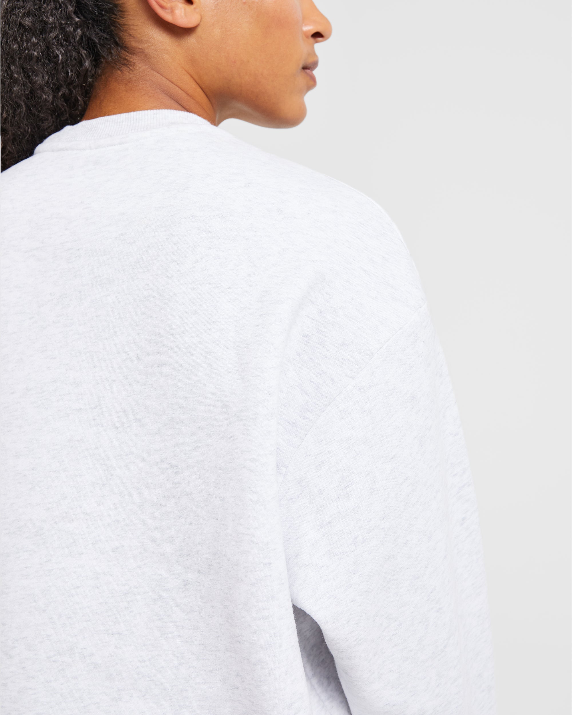 Varsity Oversized Sweatshirt - Heather Grey