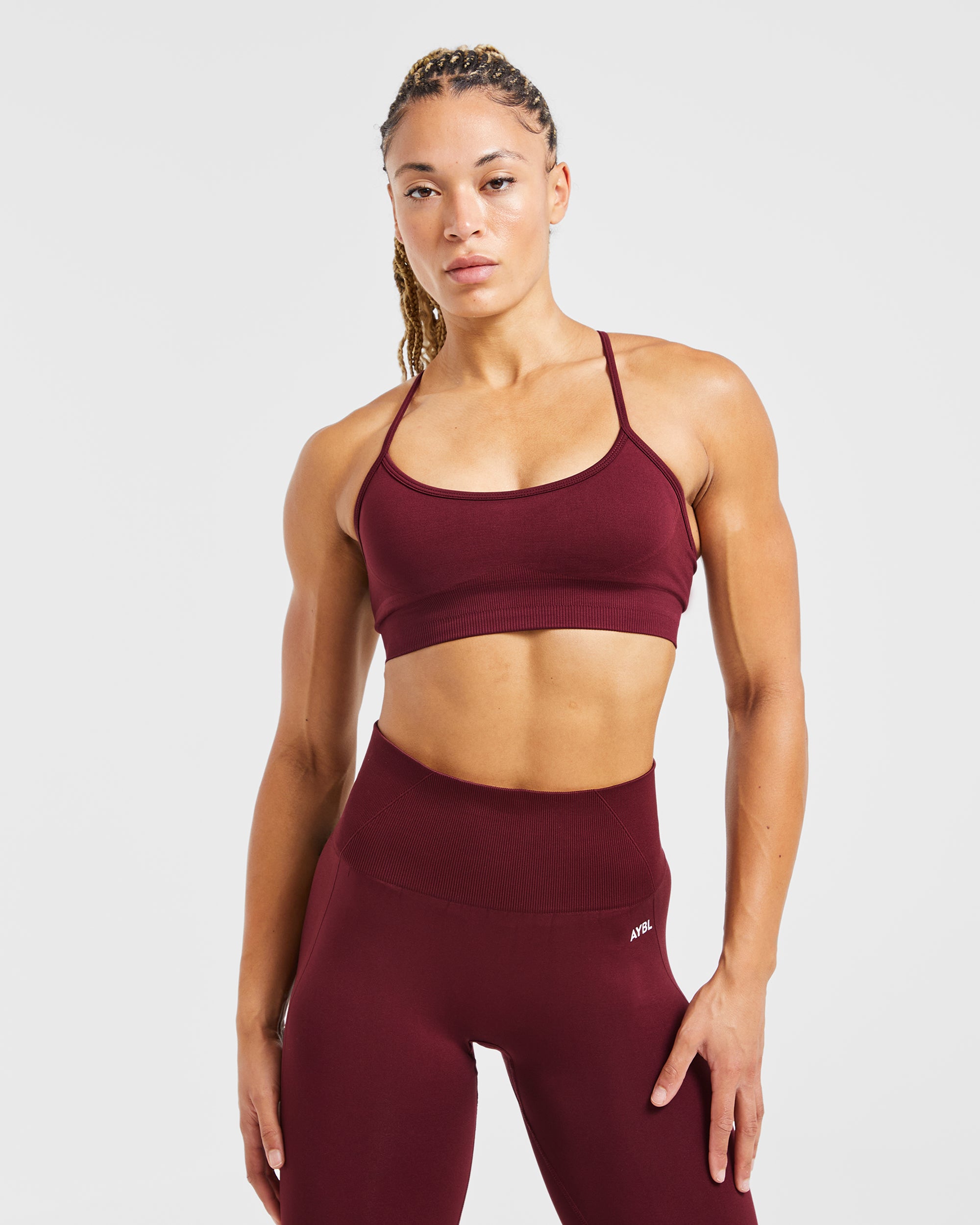 Empower Seamless Sports Bra - Red Wine