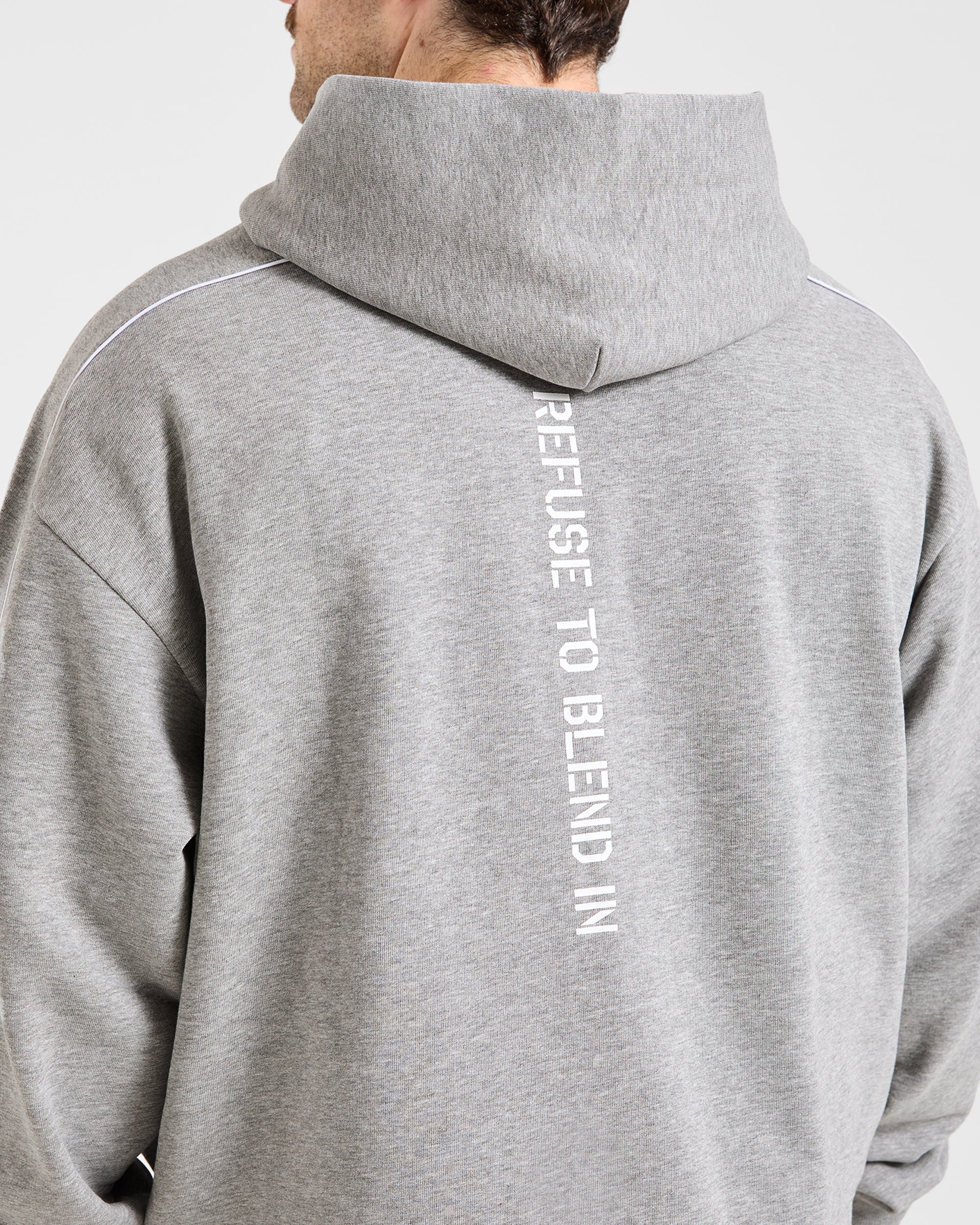 Cam Kissel x Oversized Full Zip Hoodie - Mid Marl Grey