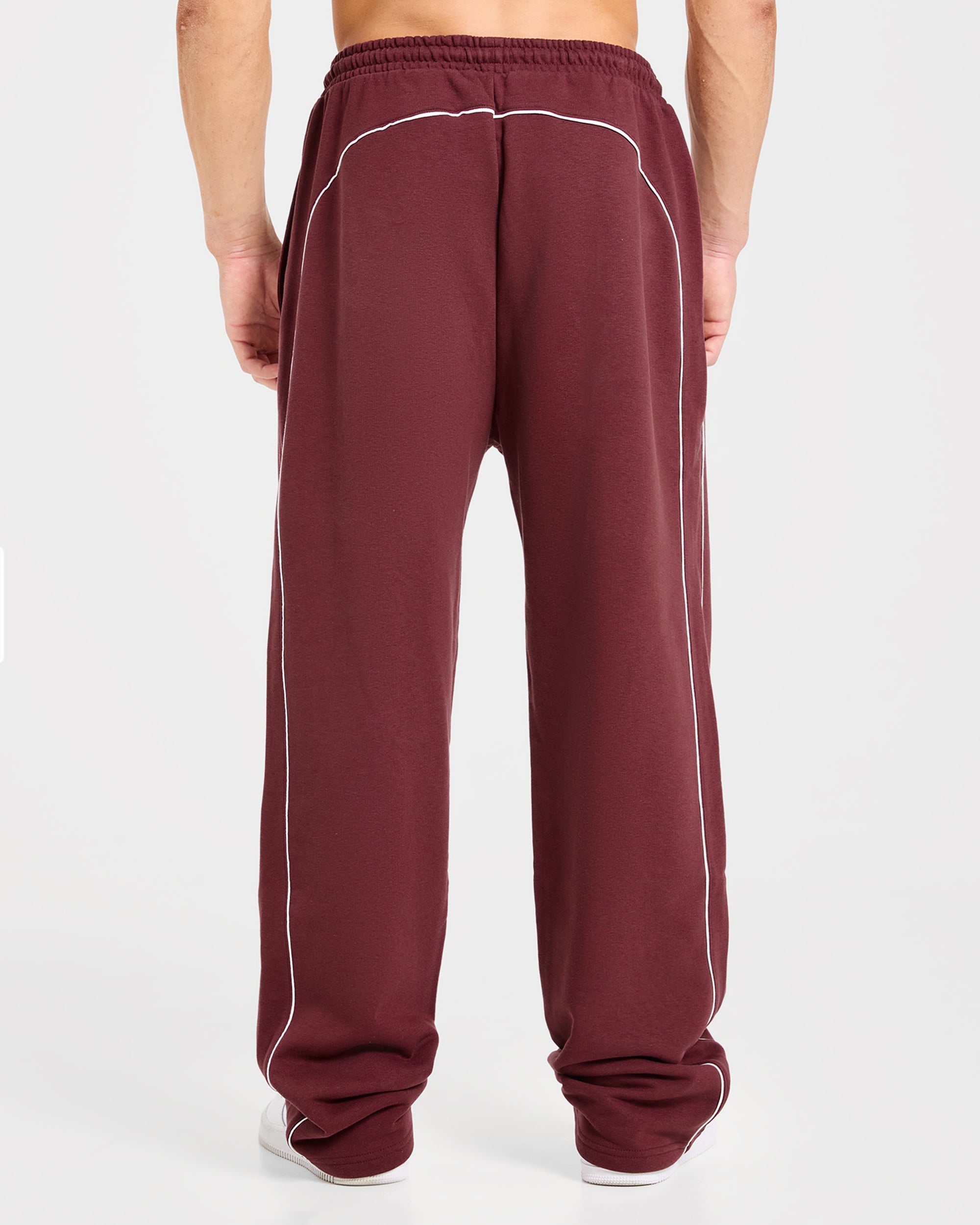 Cam Kissel x Oversized Straight Leg Joggers - Burgundy