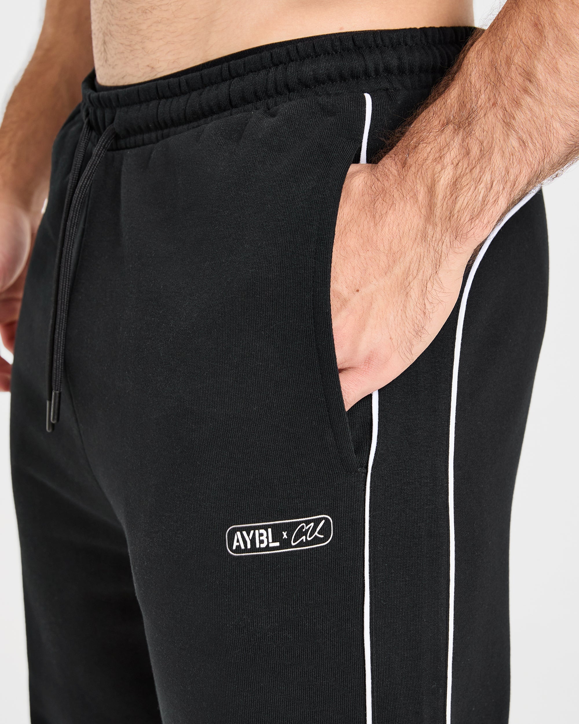 Cam Kissel x Oversized Straight Leg Joggers - Black