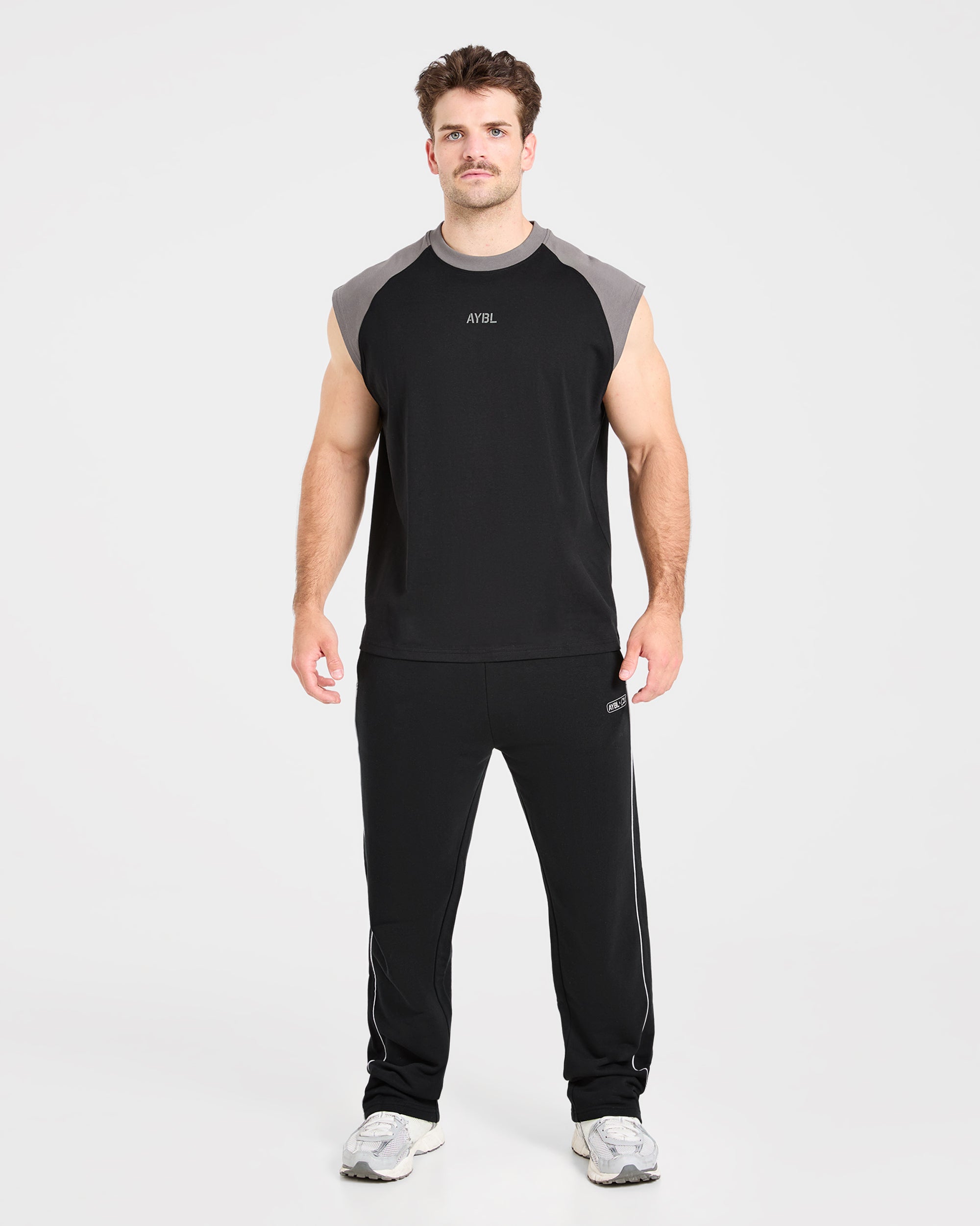 Cam Kissel x Oversized Straight Leg Joggers - Black