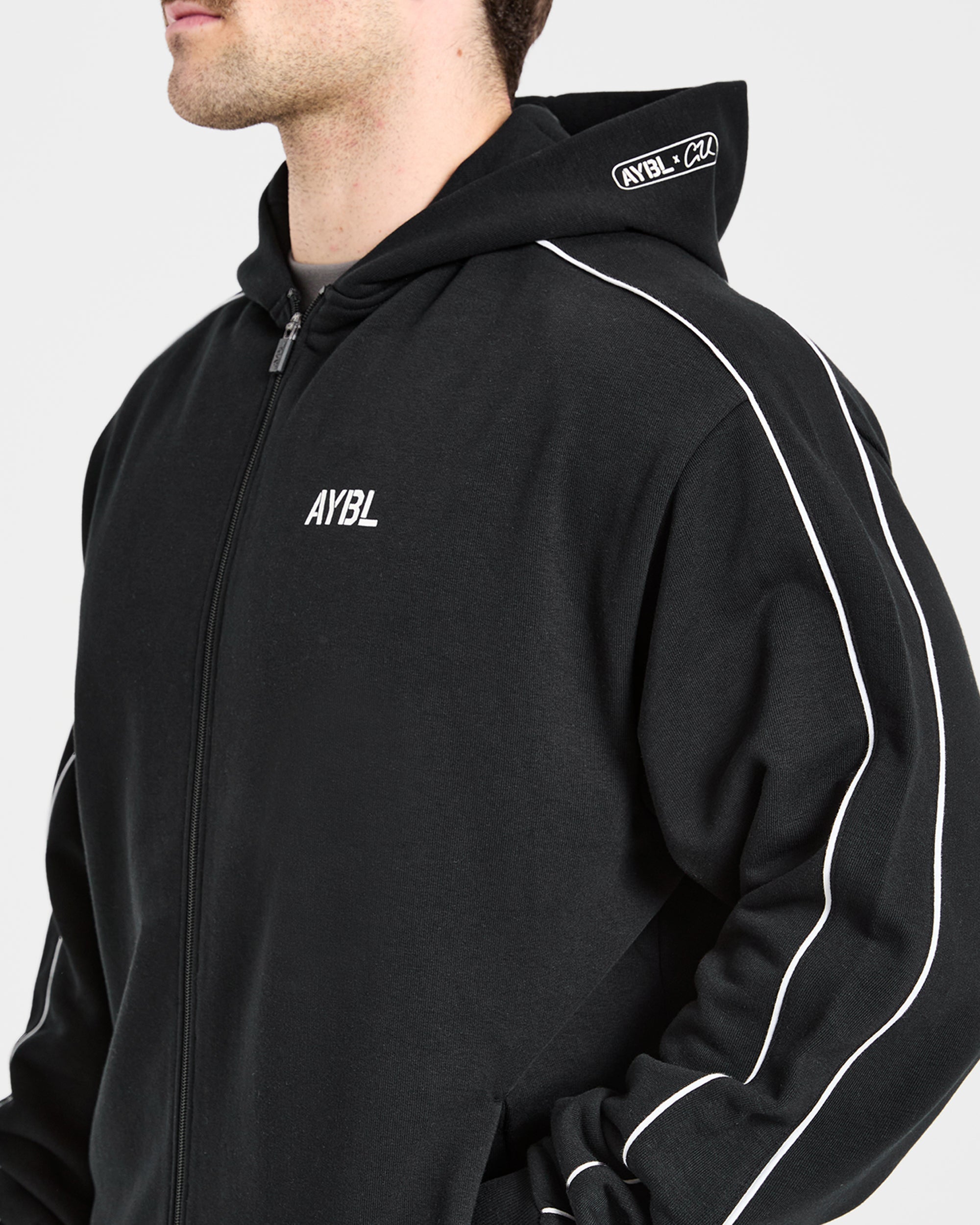 Cam Kissel x Oversized Full Zip Hoodie - Black