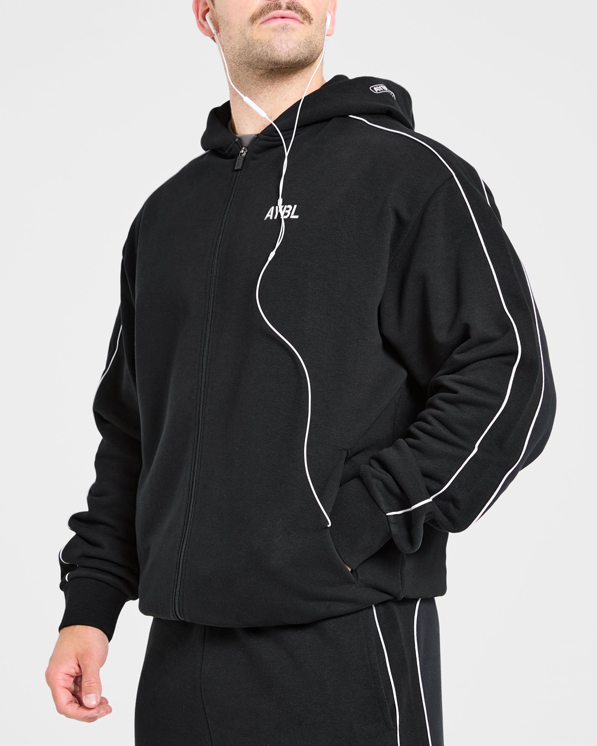 Cam Kissel x Oversized Full Zip Hoodie - Black