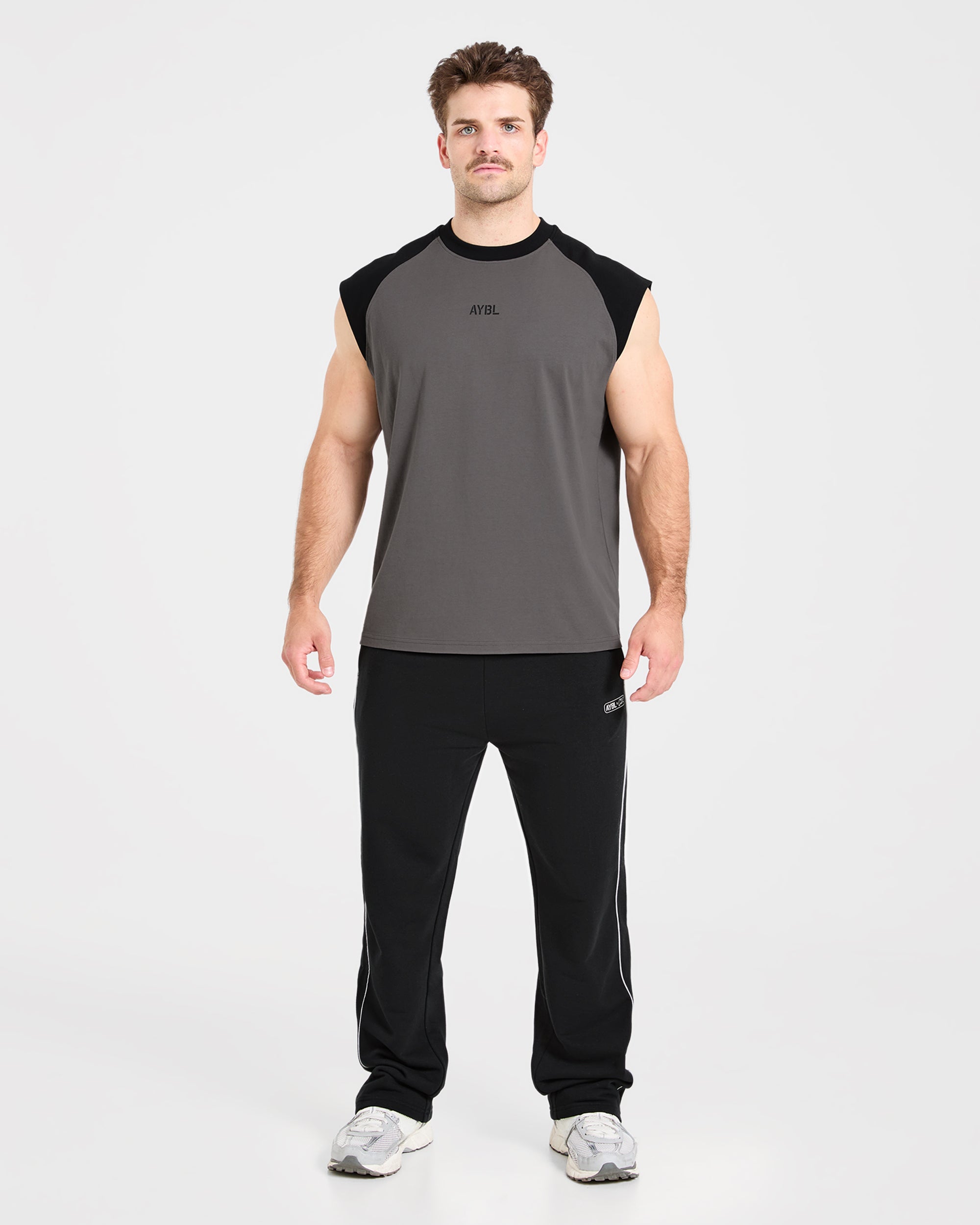 Cam Kissel x Contrast Oversized Tank - Charcoal/Black