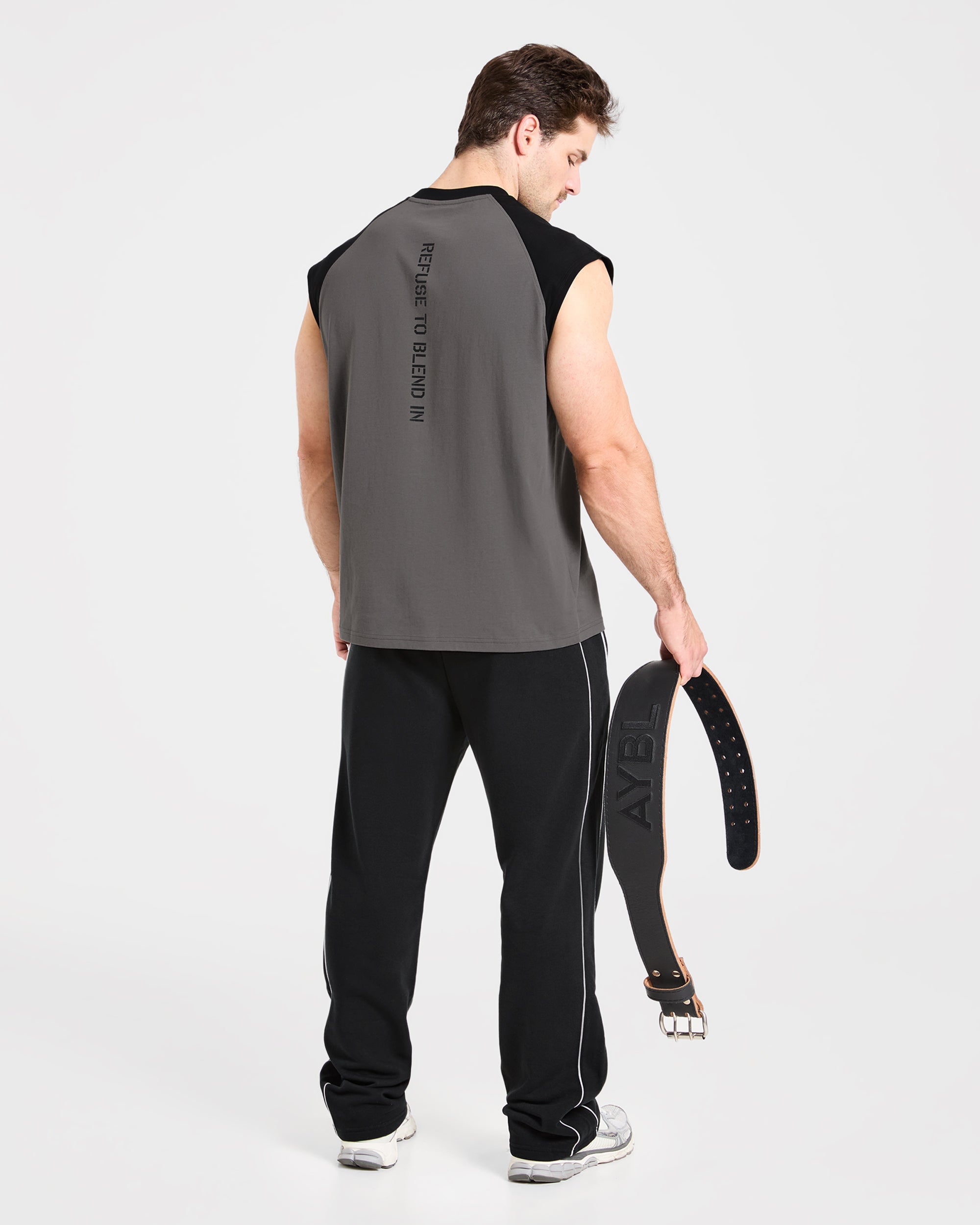 Cam Kissel x Contrast Oversized Tank - Charcoal/Black