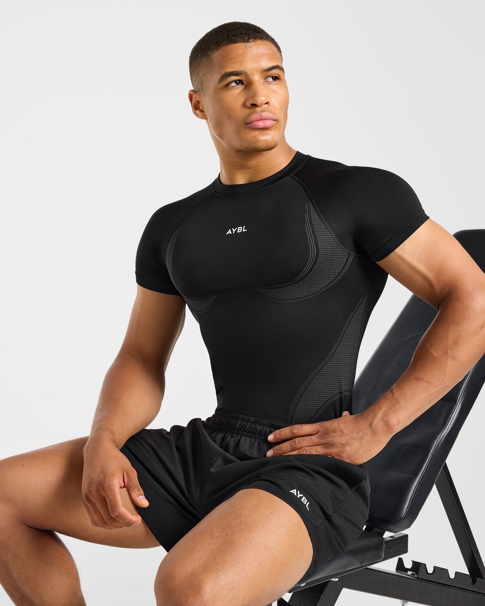 Charge Seamless T Shirt - Black/Charcoal