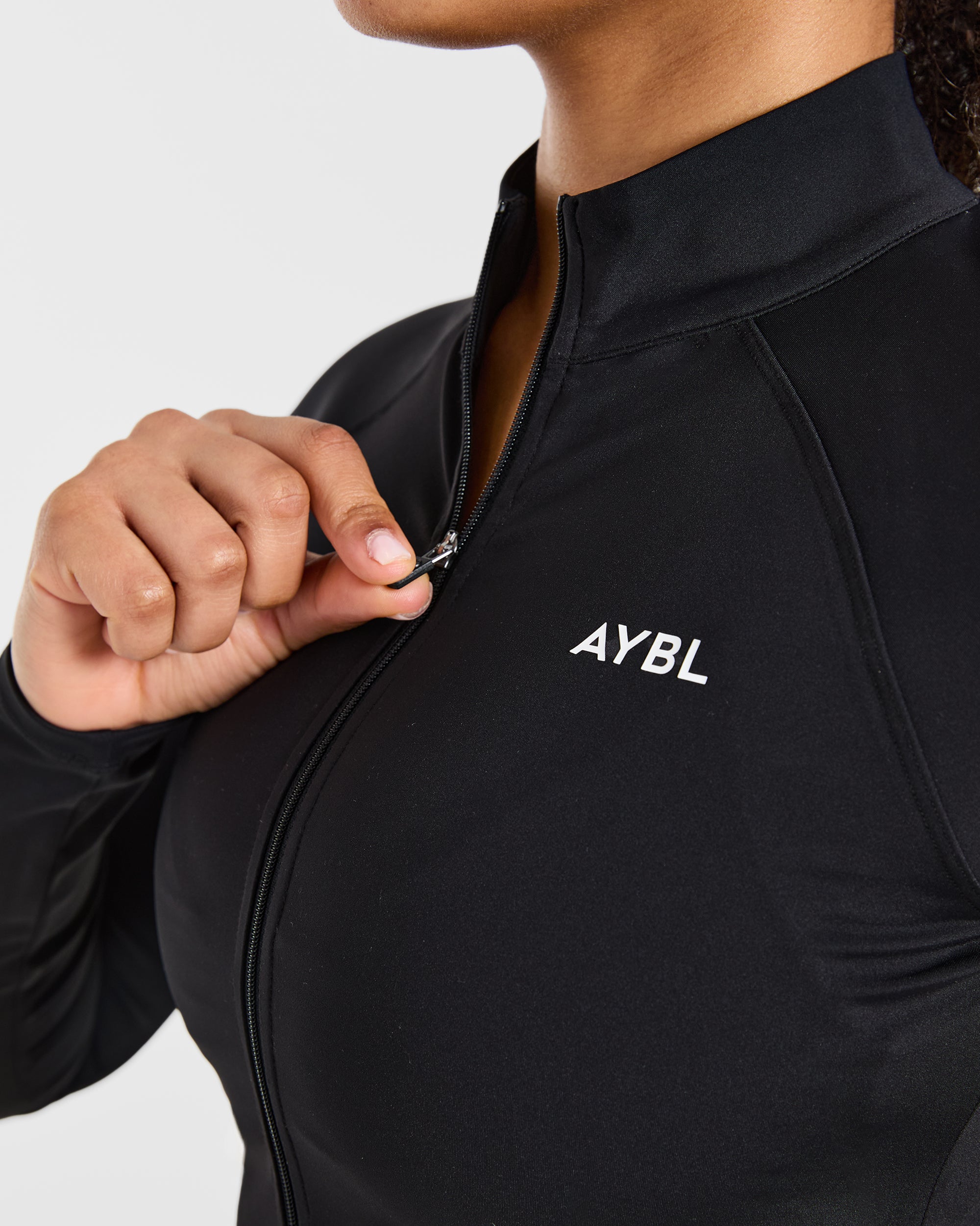 Physique Zip Up Jacket - Black