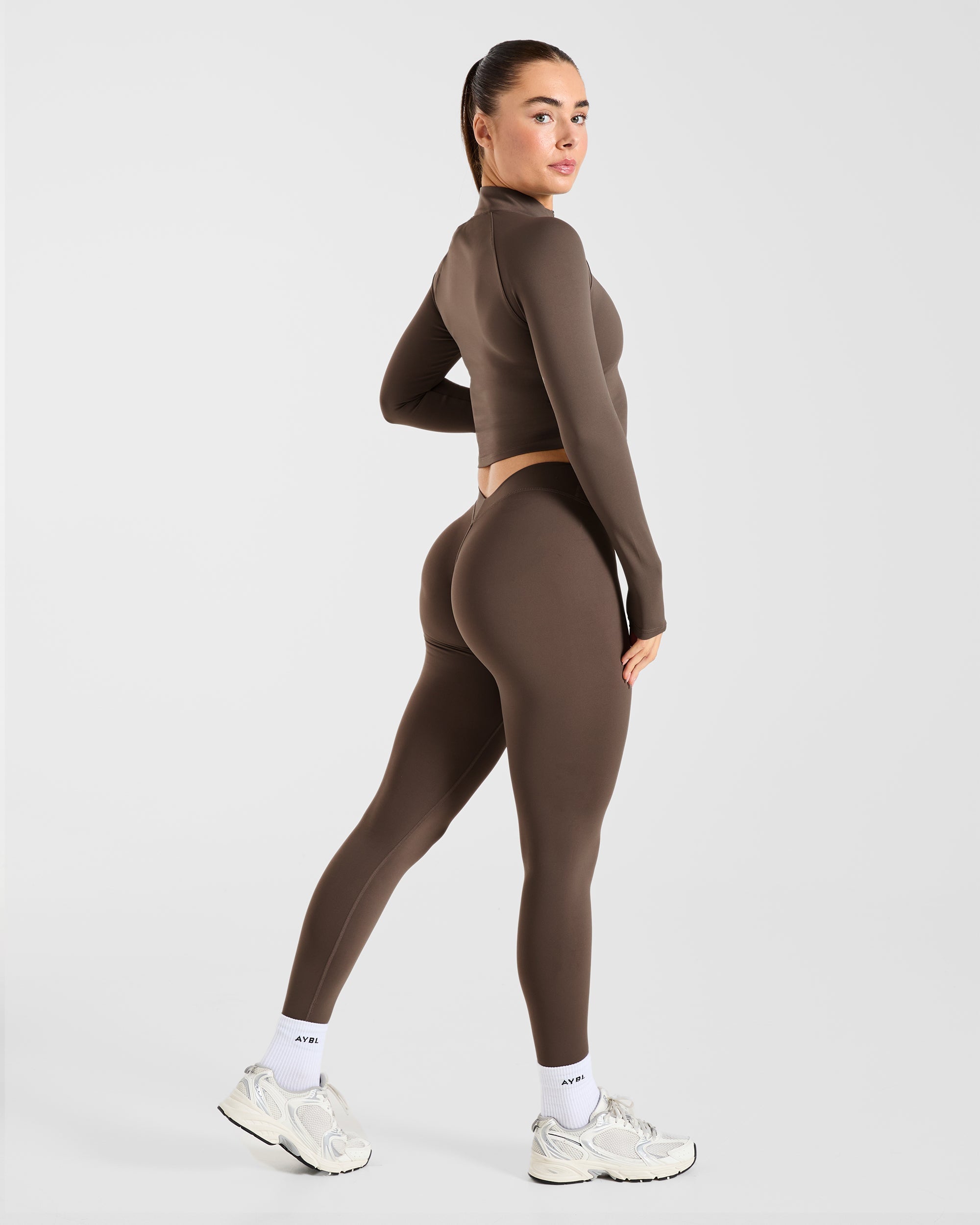 Physique Zip Up Jacket - Brown