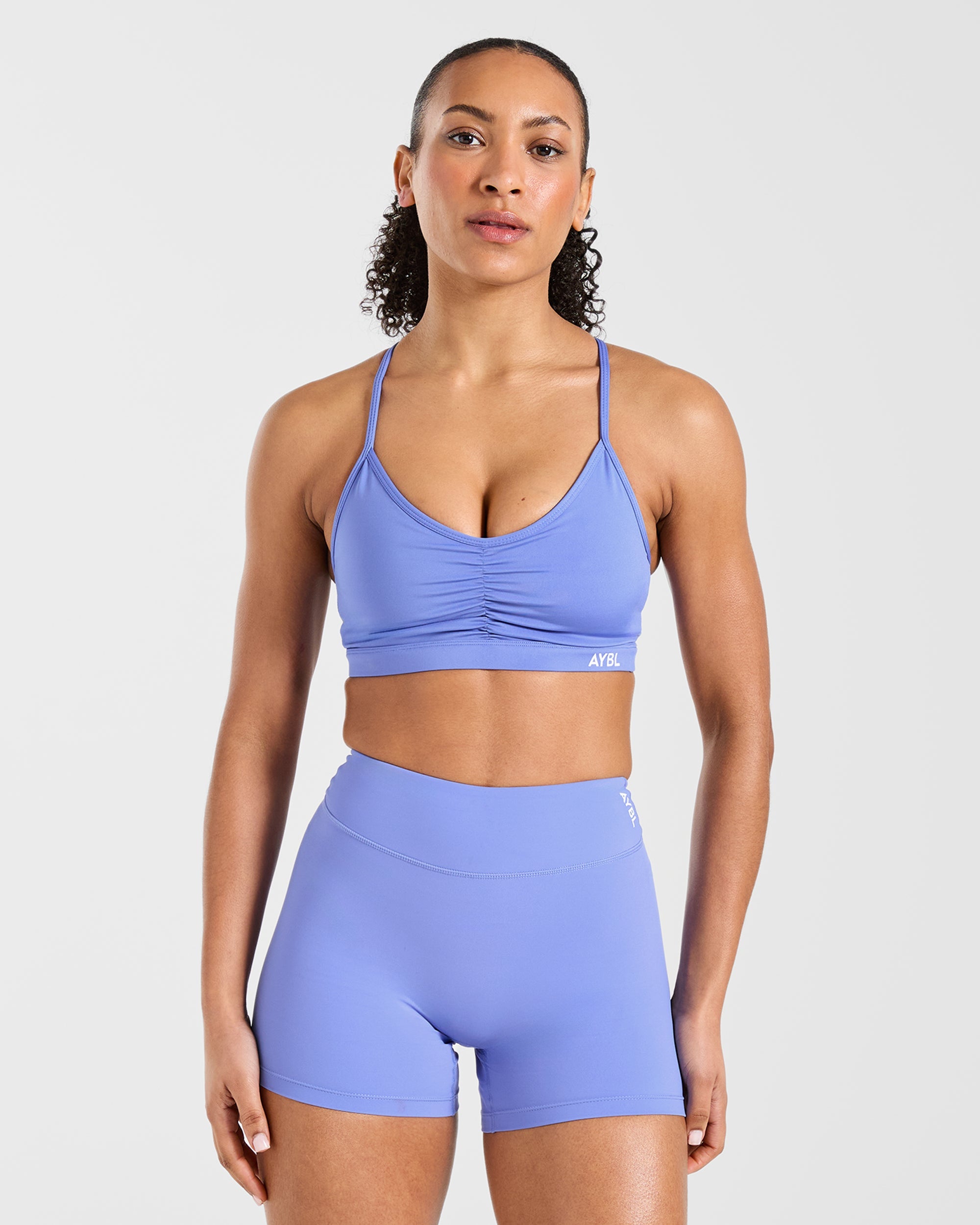 Essential Ruched Sports Bra - Black