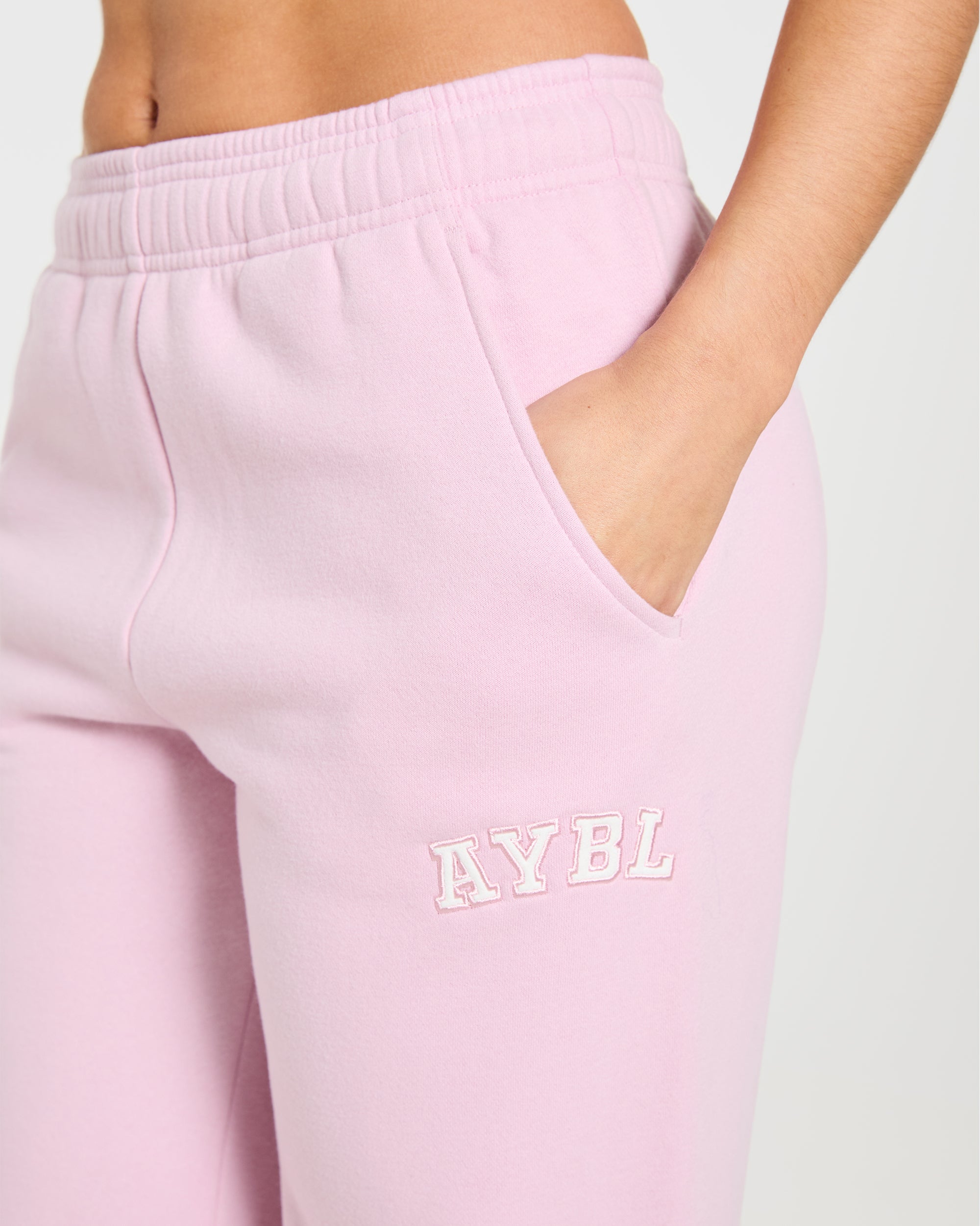 Varsity 2.0 Oversized Straight Leg Joggers - Iced Pink