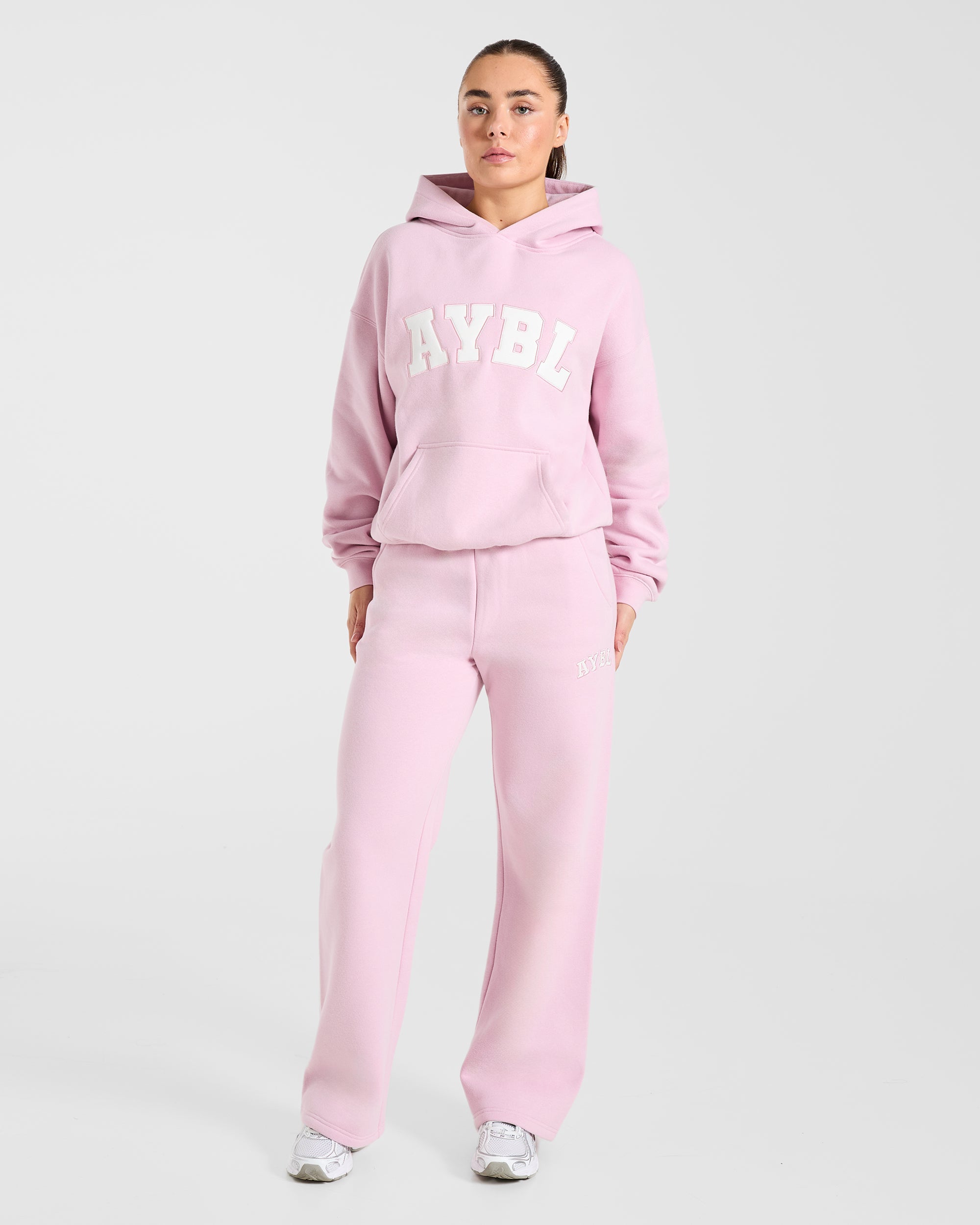 Varsity 2.0 Oversized Hoodie - Iced Pink