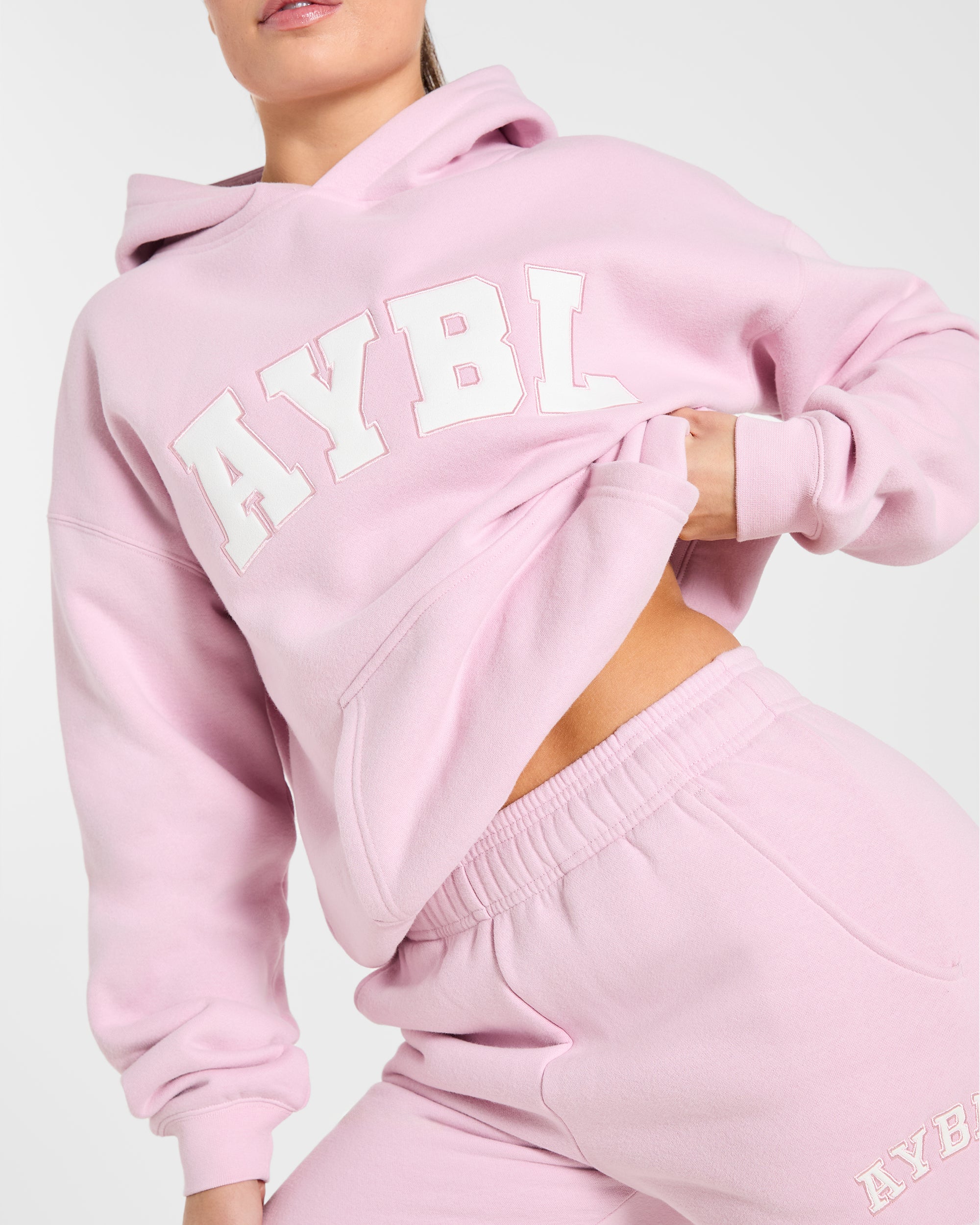 Varsity 2.0 Oversized Hoodie - Iced Pink