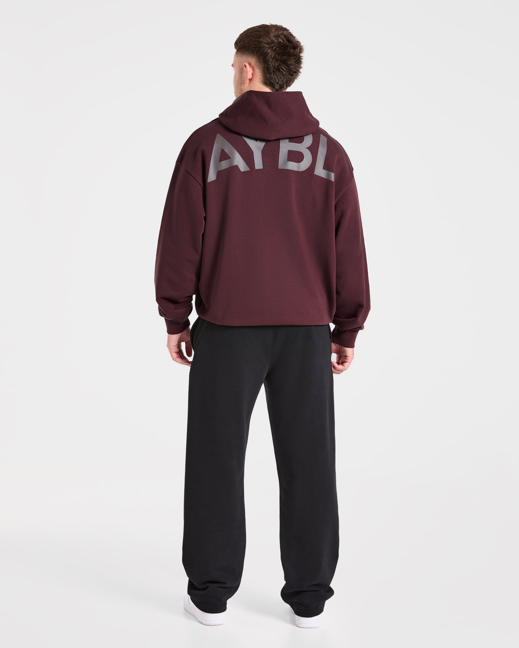 Essential Oversized Graphic Hoodie - Dusty Plum