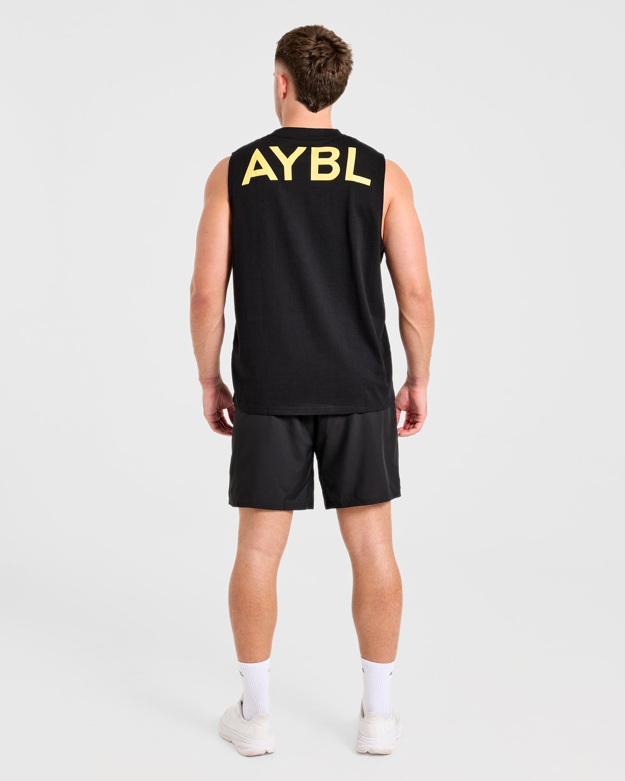 Essential Oversized Graphic Tank - Black/Yellow