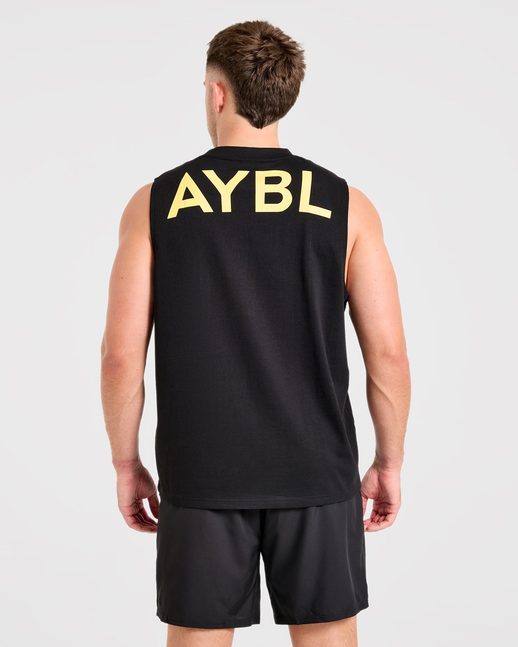 Essential Oversized Graphic Tank - Black/Yellow