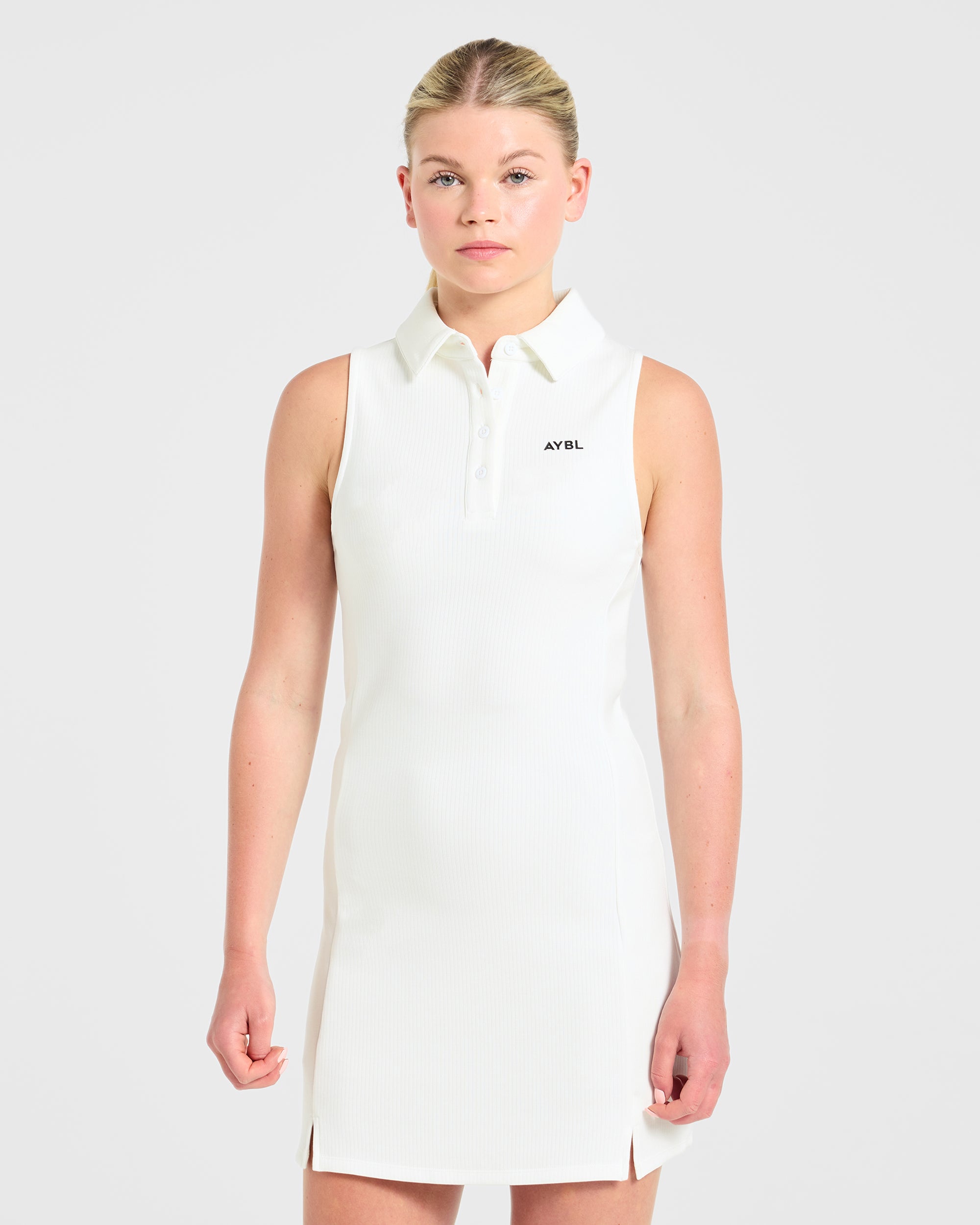 Signature Collar Dress - White
