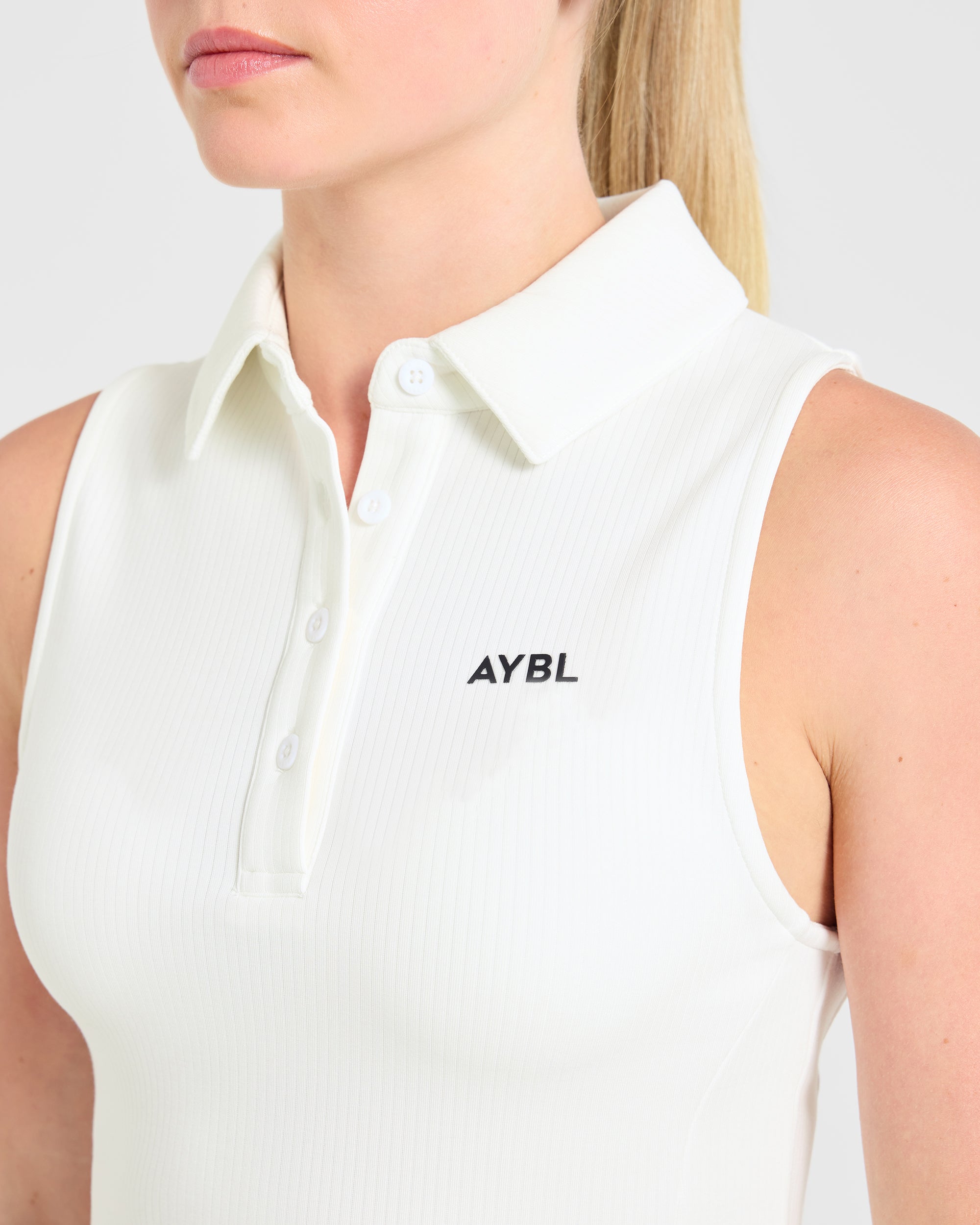 Signature Collar Dress - White