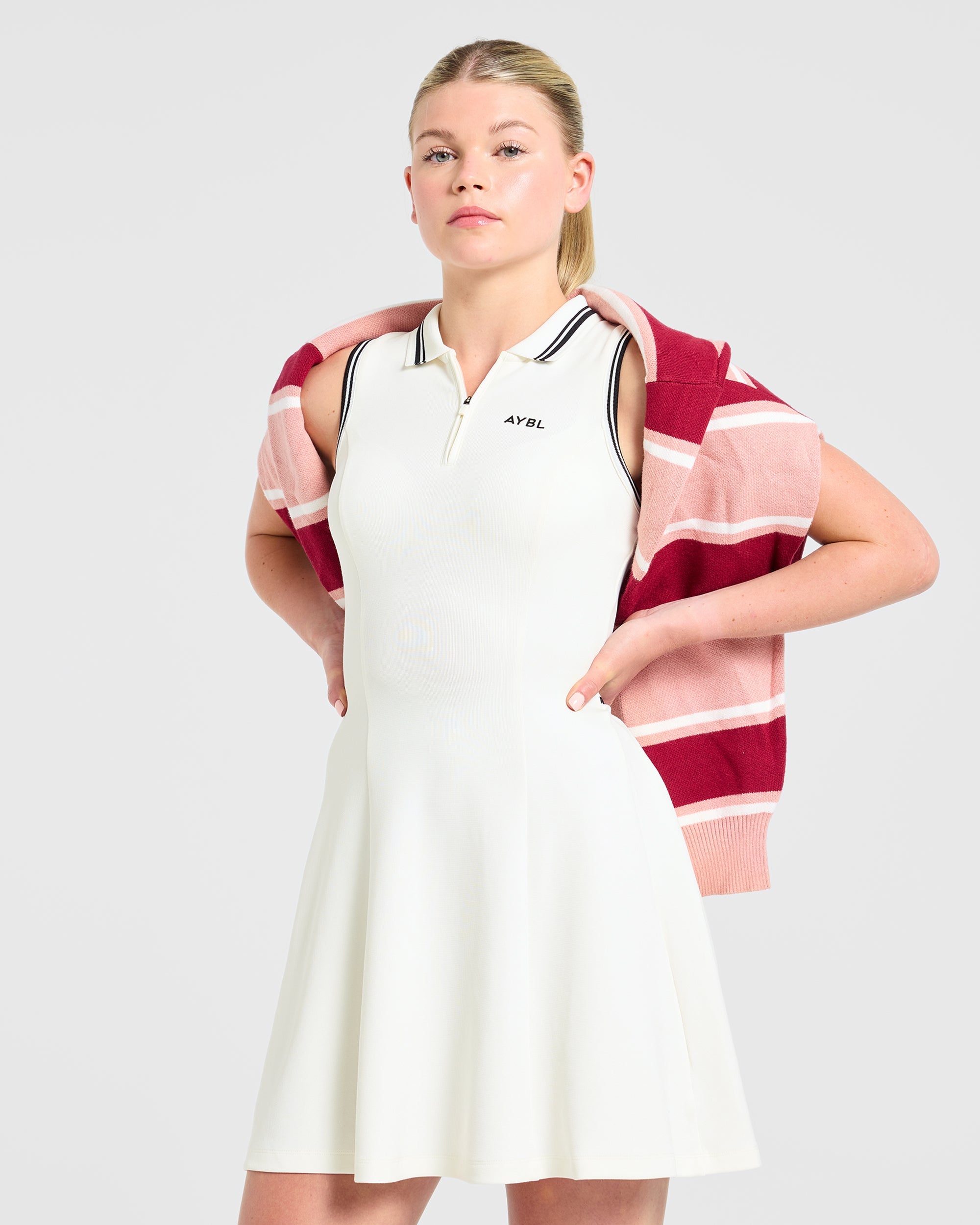 Classic Pleated Dress - White