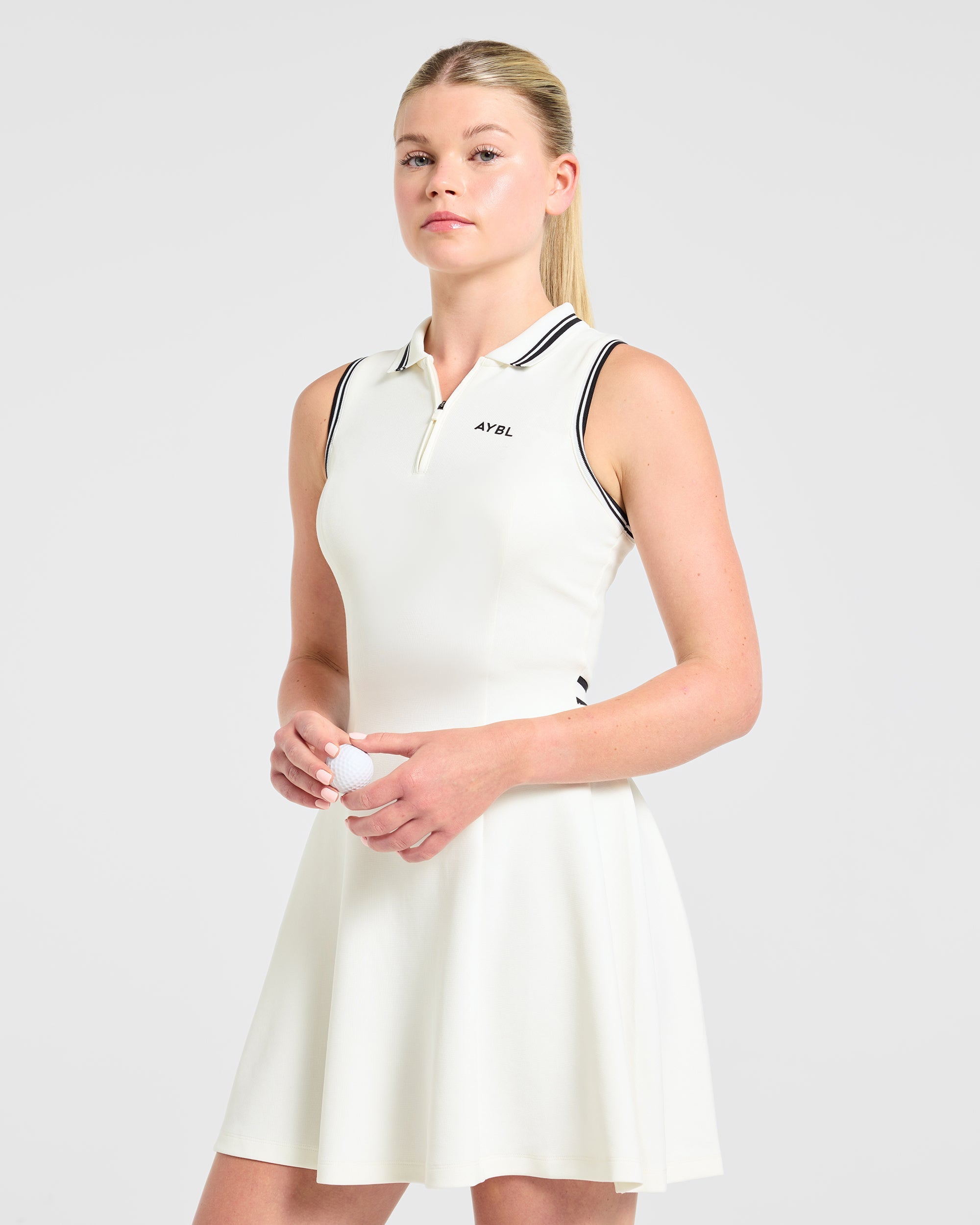 Classic Pleated Dress - White