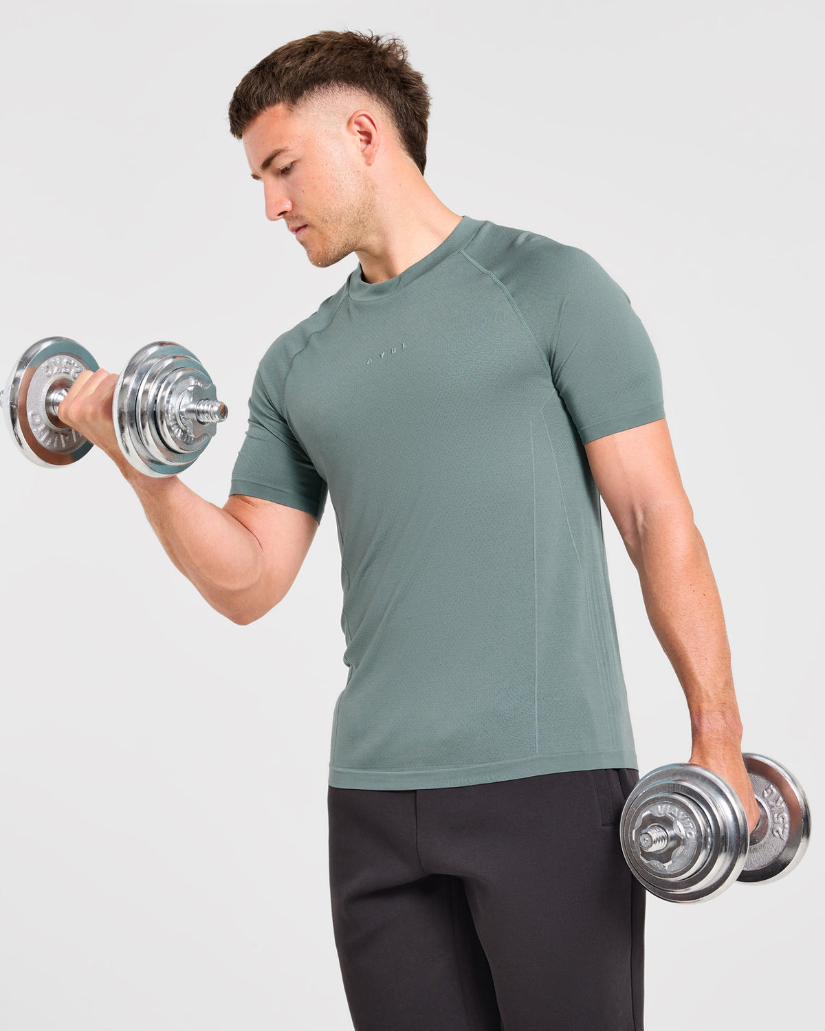 Reinforce Performance Seamless T Shirt - Muted Teal