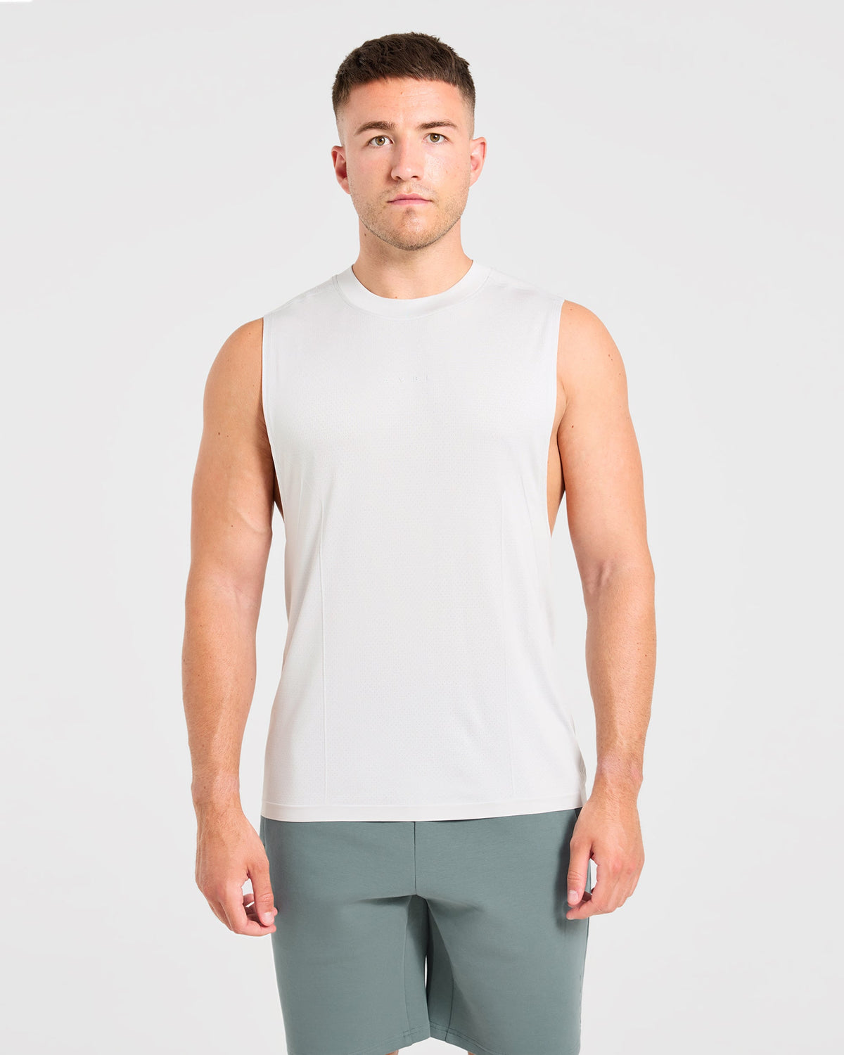 Reinforce Performance Seamless Tank - Light Stone Grey