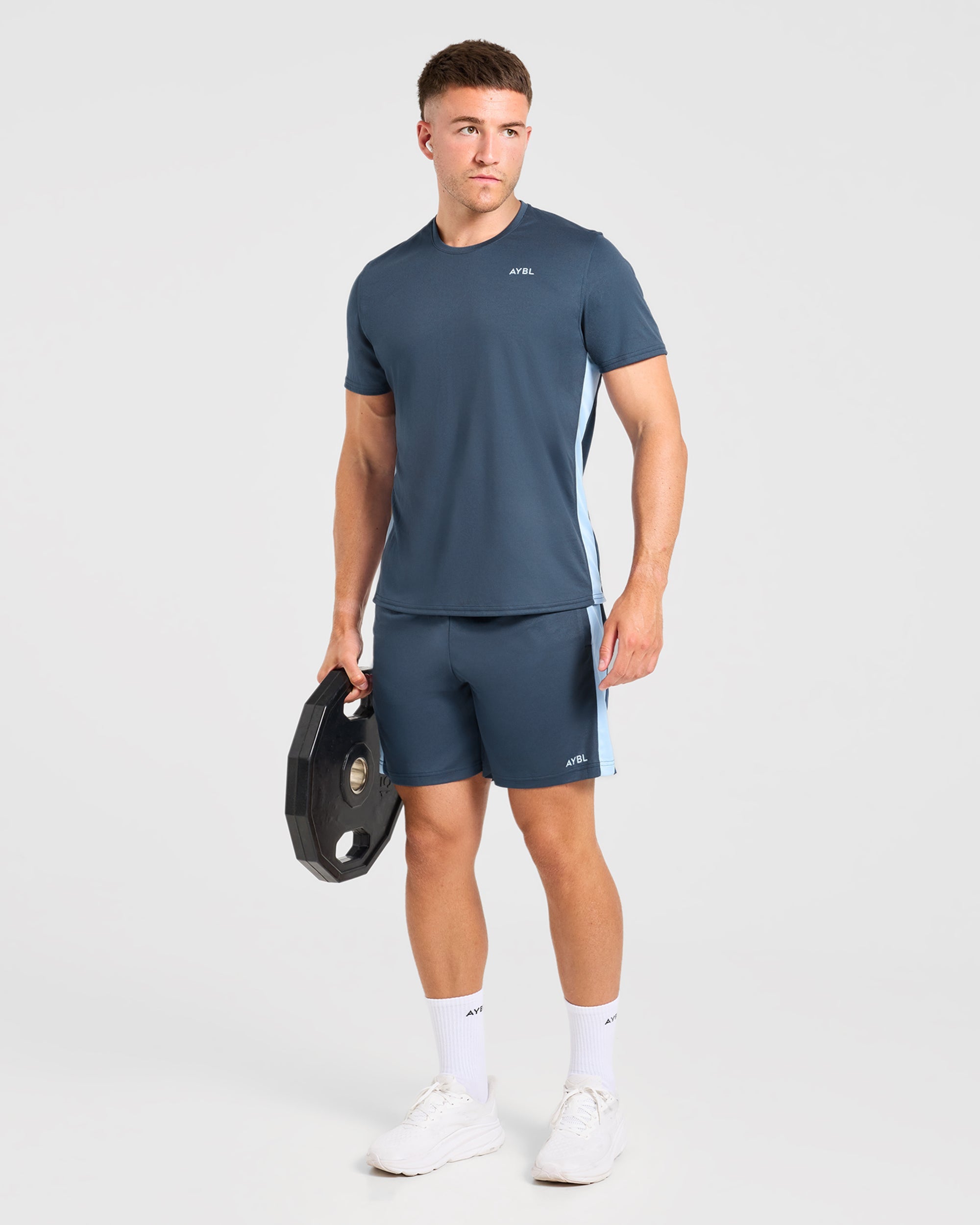 Active Shorts - Muted Navy/Light Blue