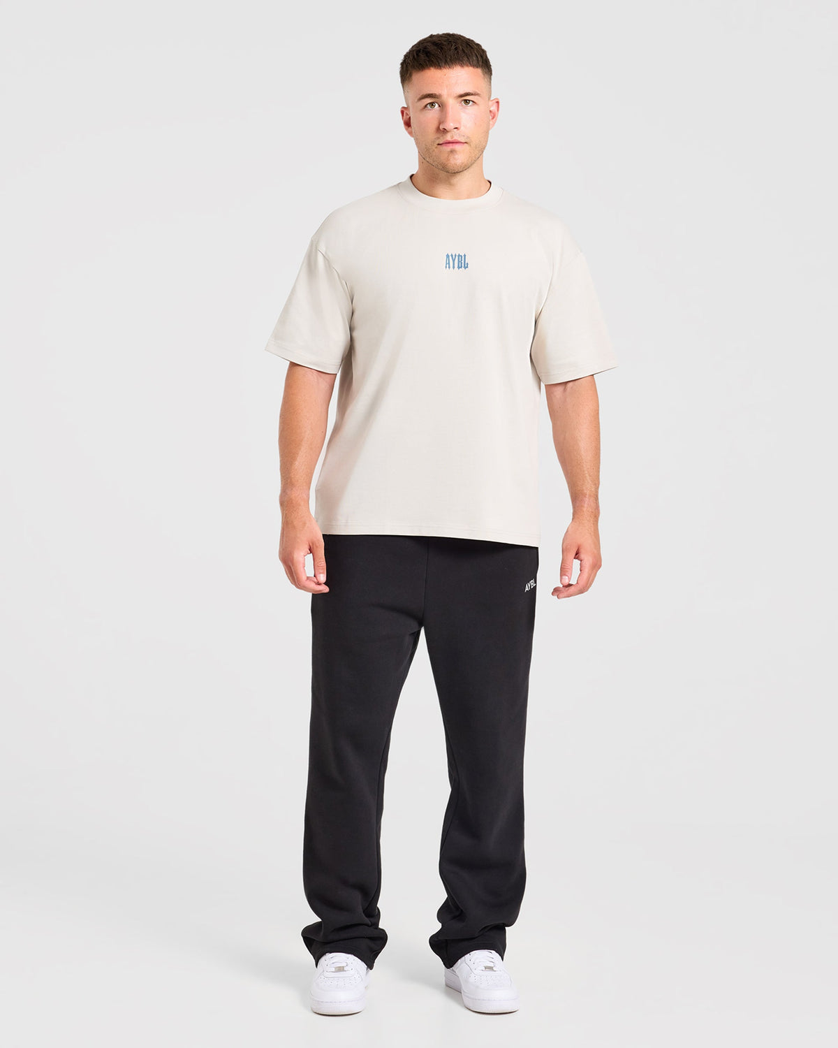 AYBL Iron Club Graphic Oversized T Shirt - Cloud Grey