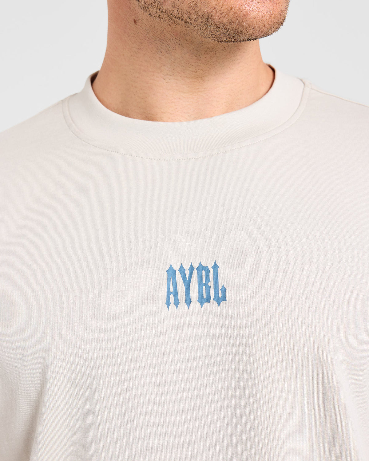 AYBL Iron Club Graphic Oversized T Shirt - Cloud Grey