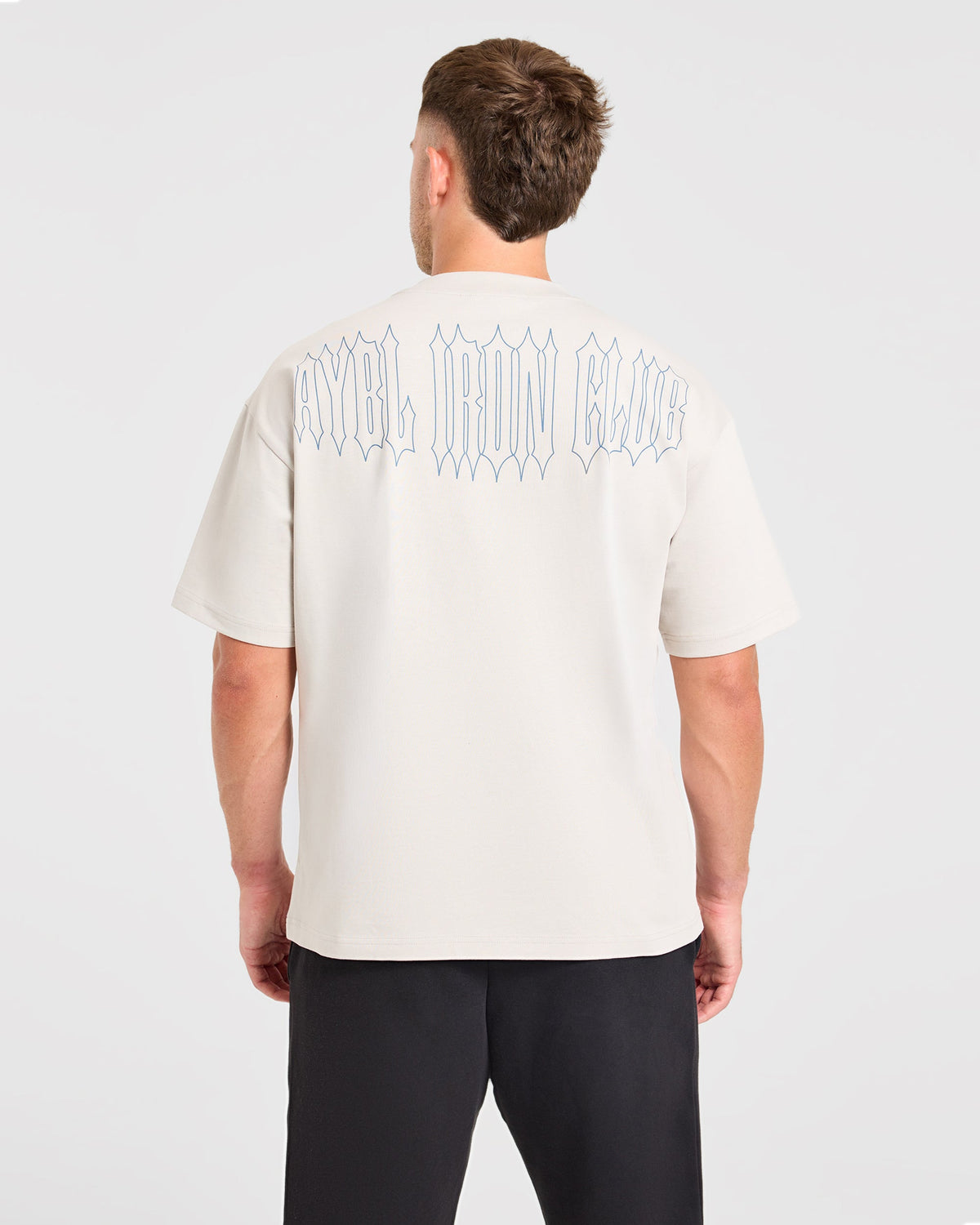 AYBL Iron Club Graphic Oversized T Shirt - Cloud Grey