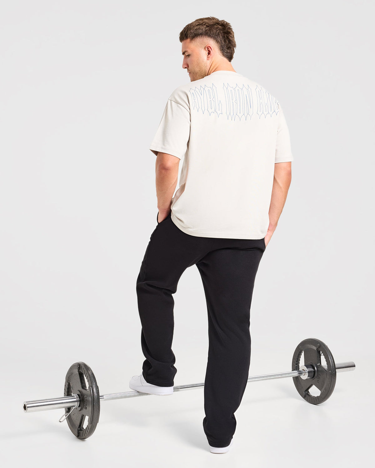 AYBL Iron Club Graphic Oversized T Shirt - Cloud Grey