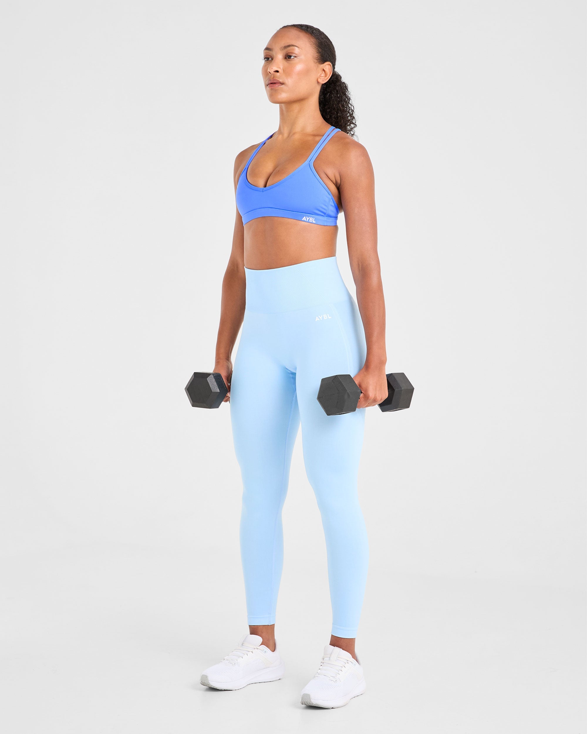 Essential Strappy Sports Bra - Summer Blue