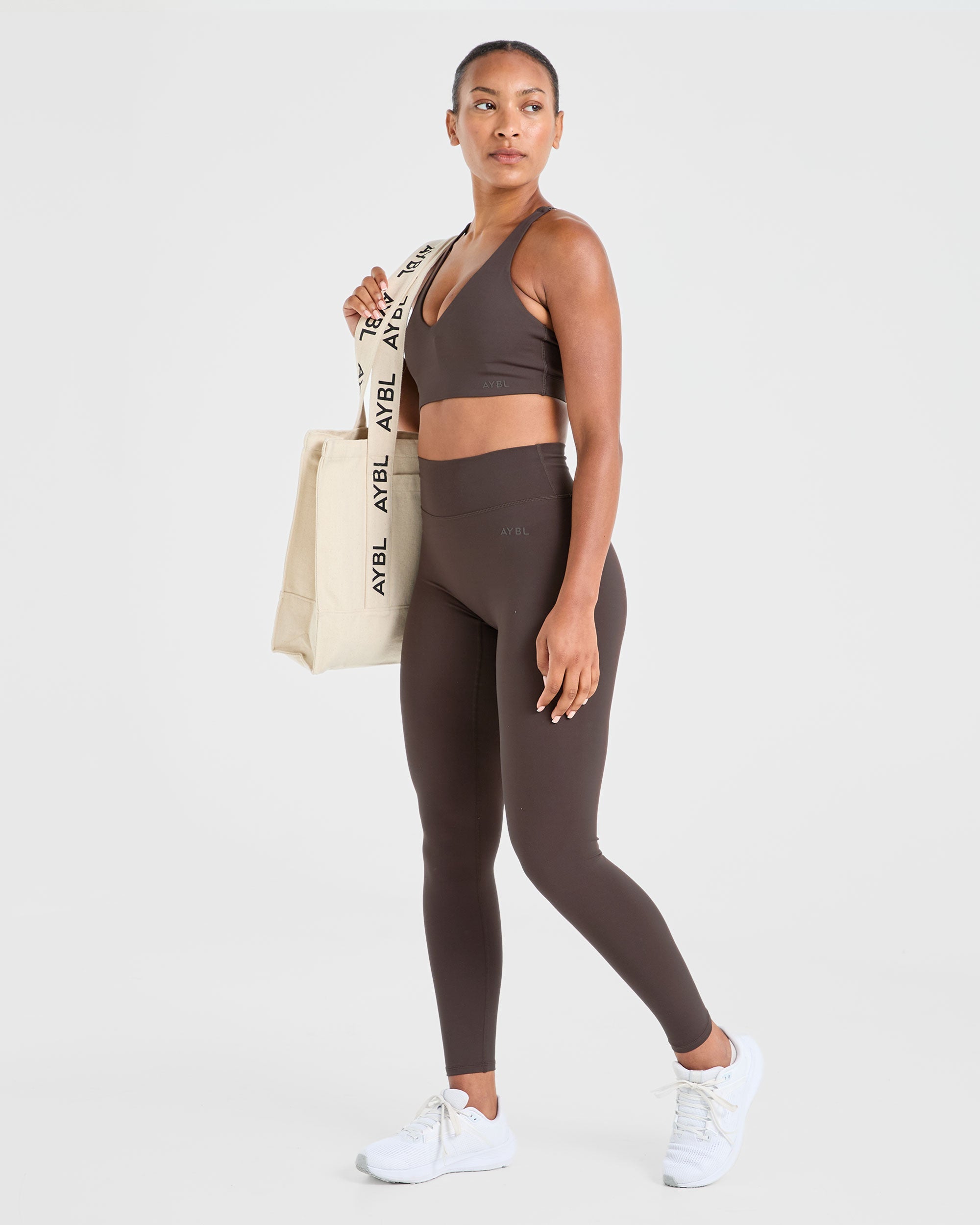 Staple Sports Bra - Coffee Brown