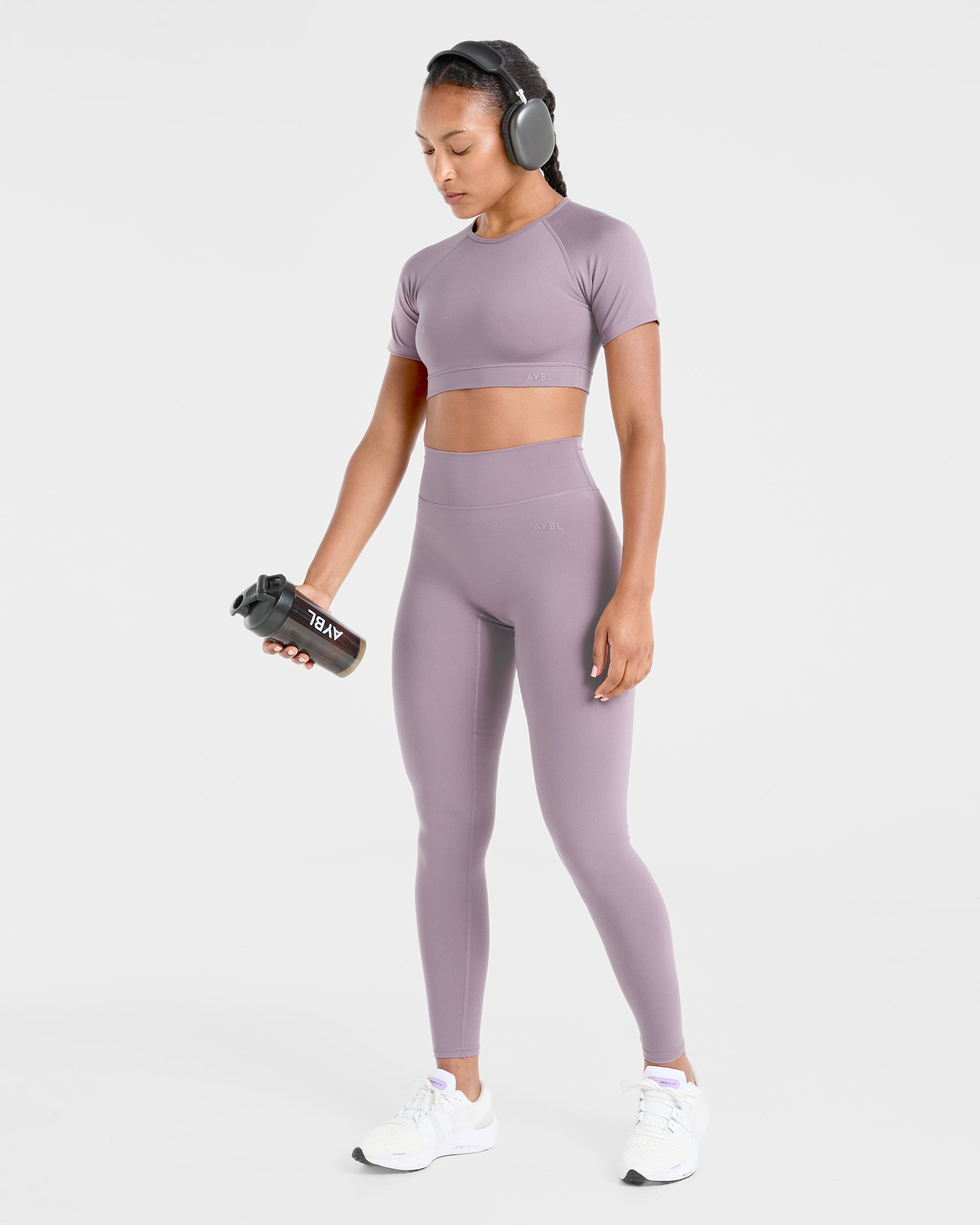 Staple Crop Top - Mauve Purple