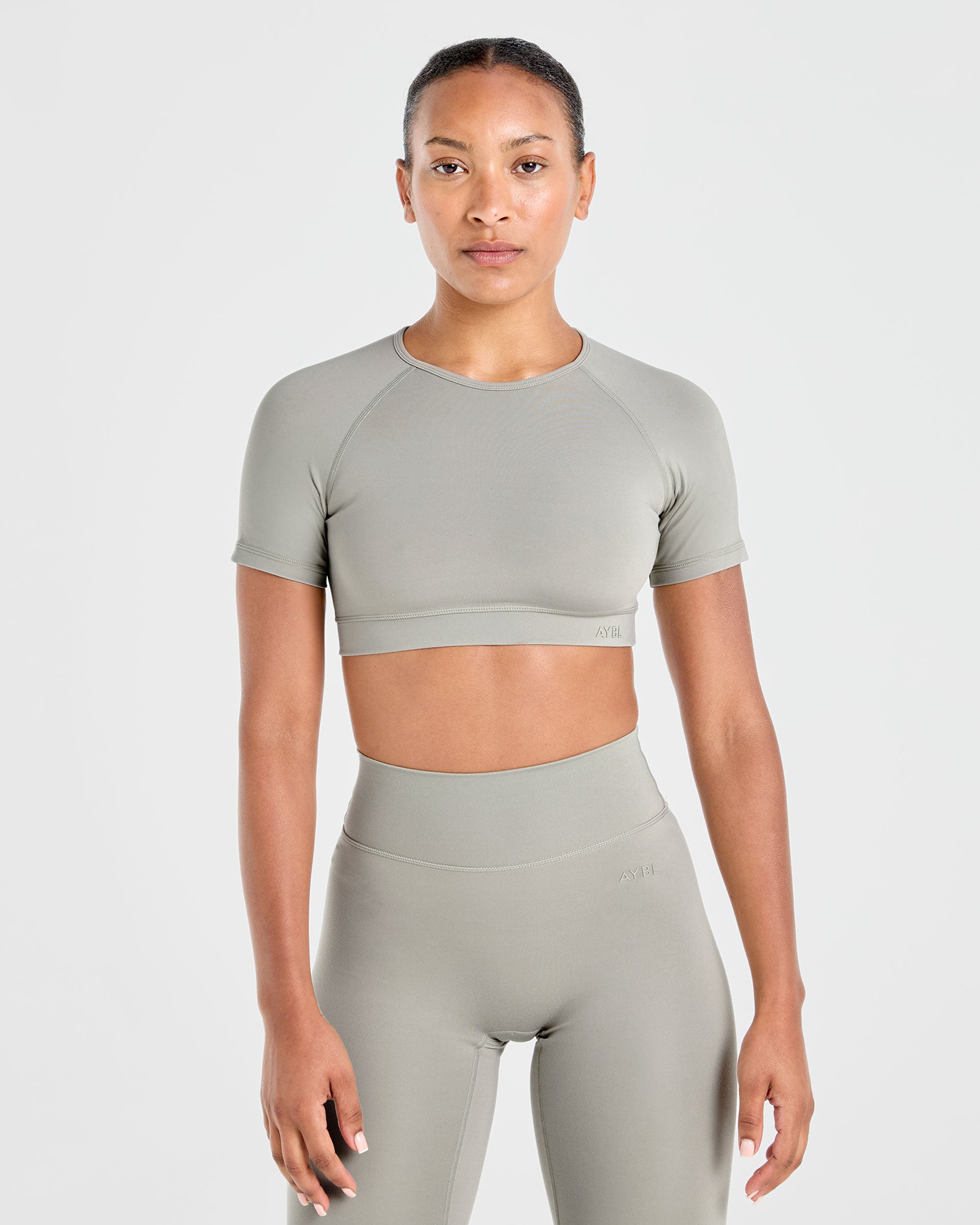 Staple Crop Top - Washed Olive