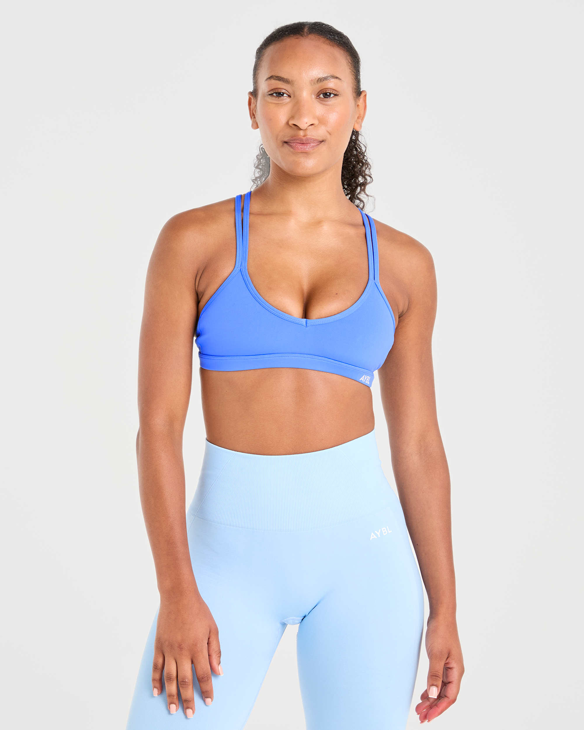 Essential Strappy Sports Bra - Summer Blue