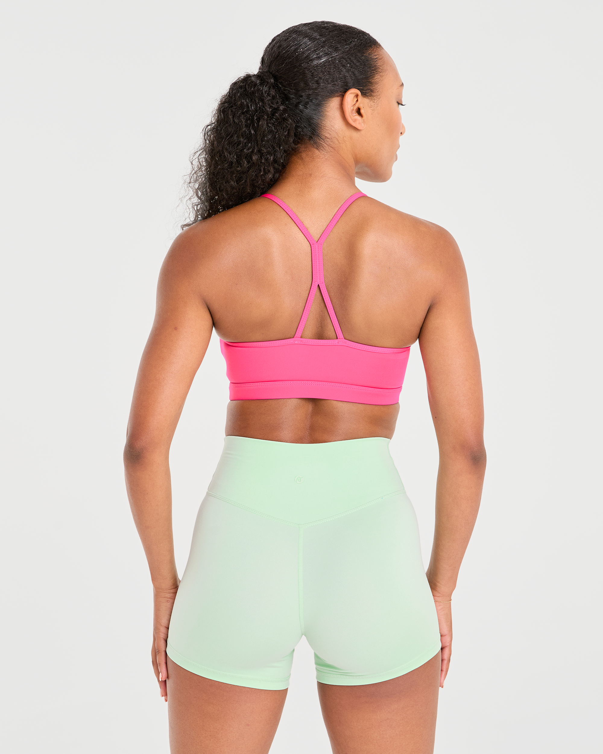 Essential Ruched Sports Bra - Hot Pink