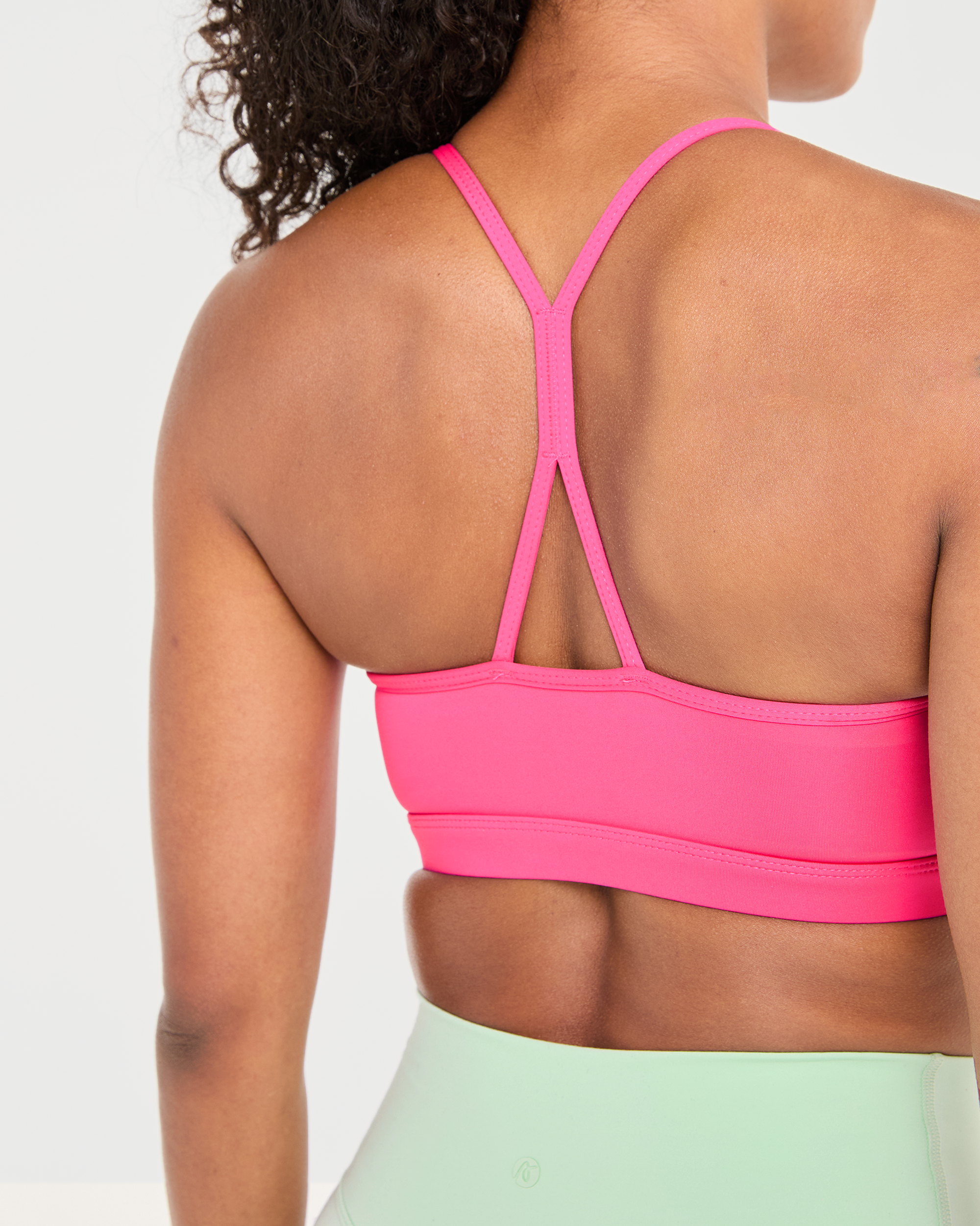 Essential Ruched Sports Bra - Hot Pink