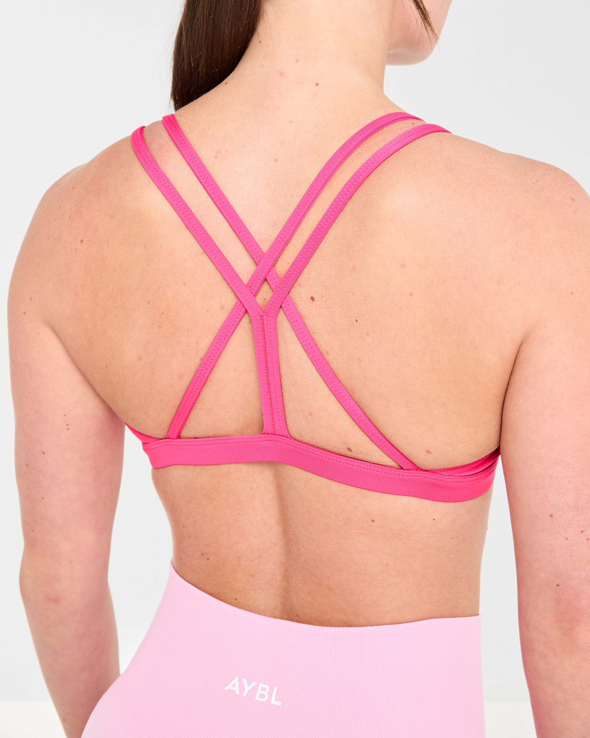 Essential Strappy Sports Bra - Hot Pink