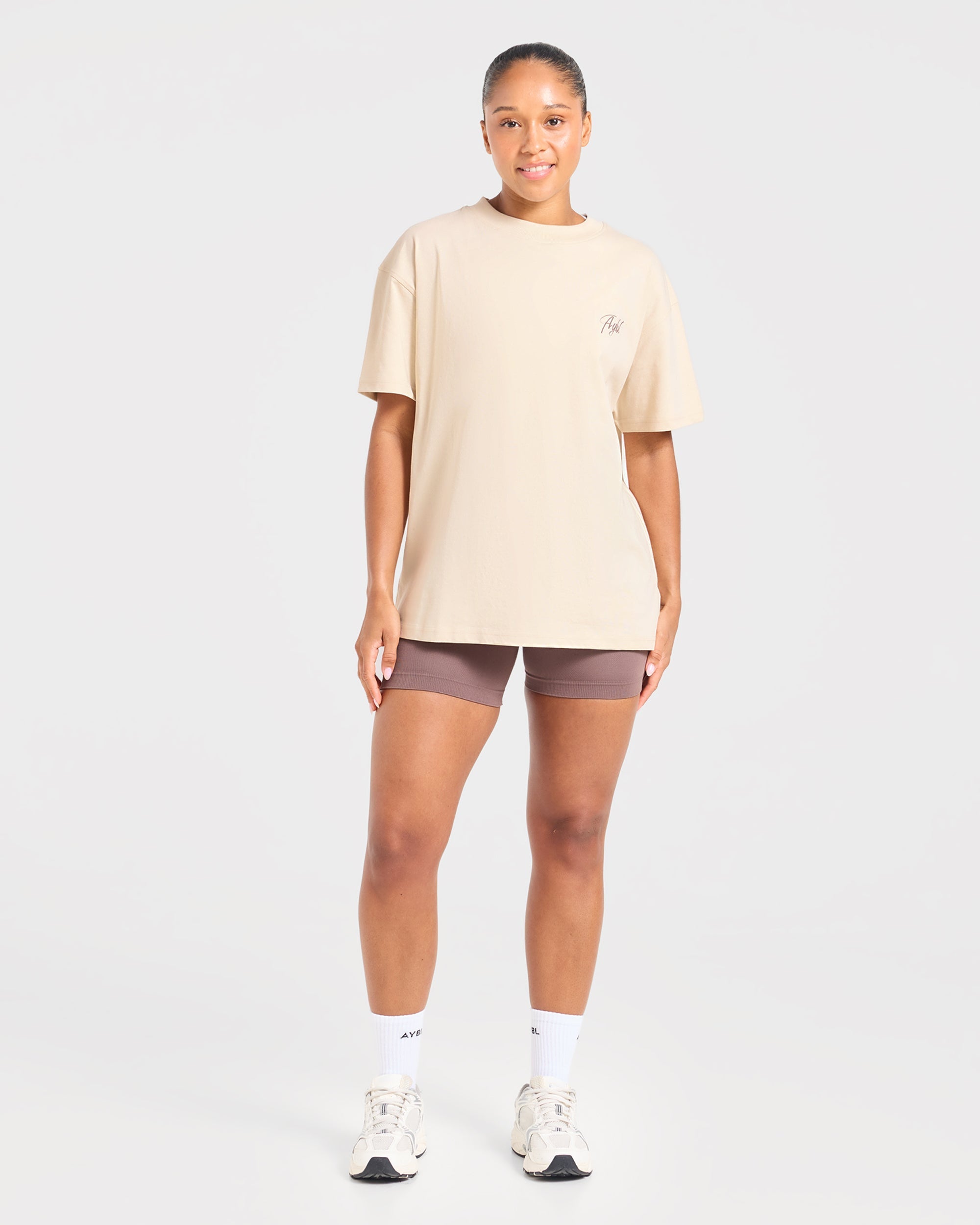 Lift Graphic 2.0 Oversized T Shirt - Beige