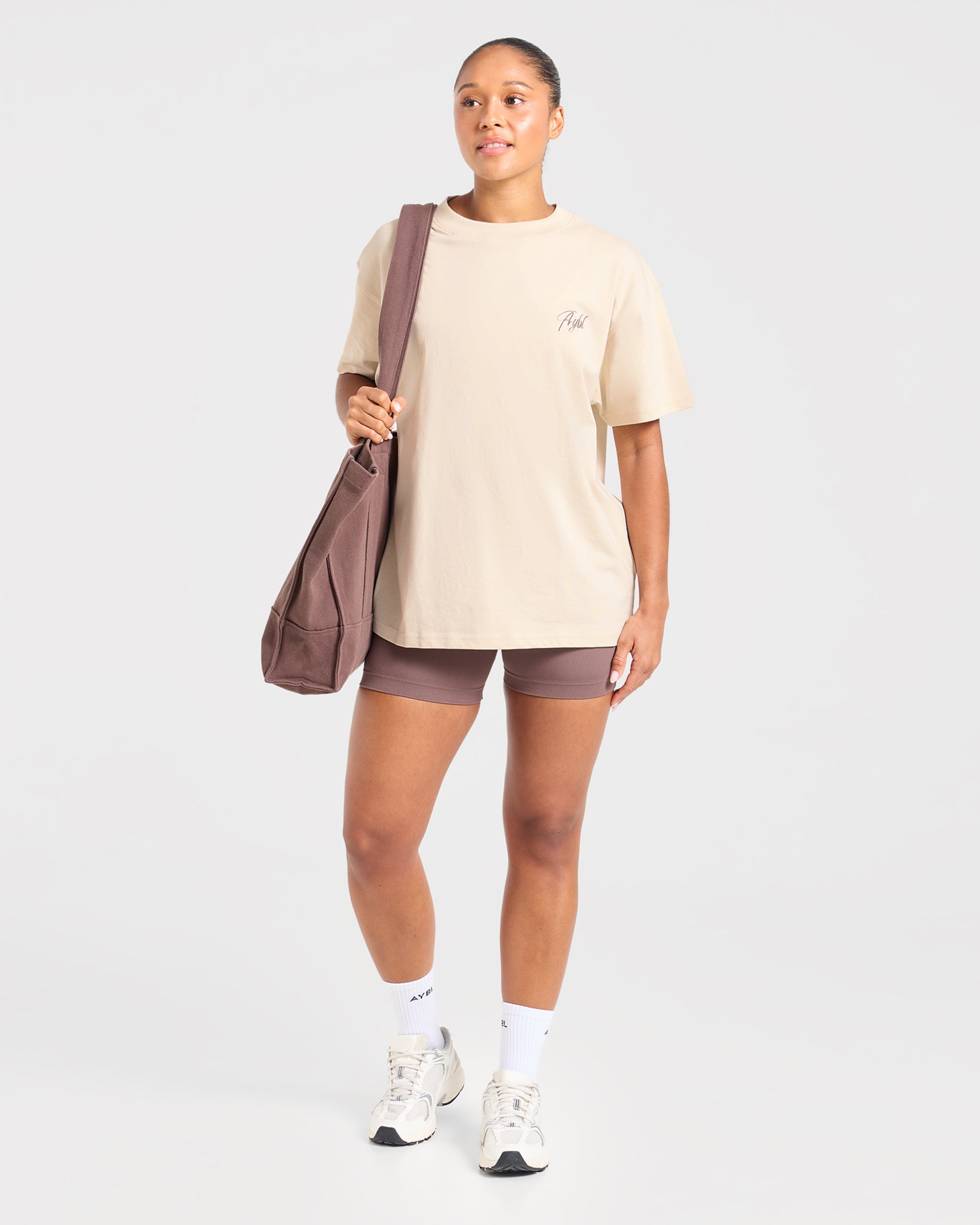 Lift Graphic 2.0 Oversized T Shirt - Beige