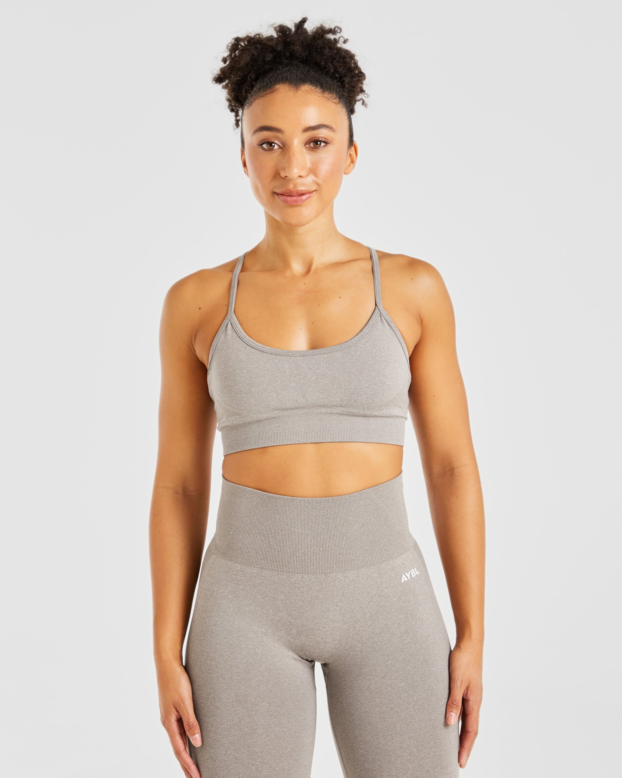 Empower Seamless Sports Bra - Taupe Marl