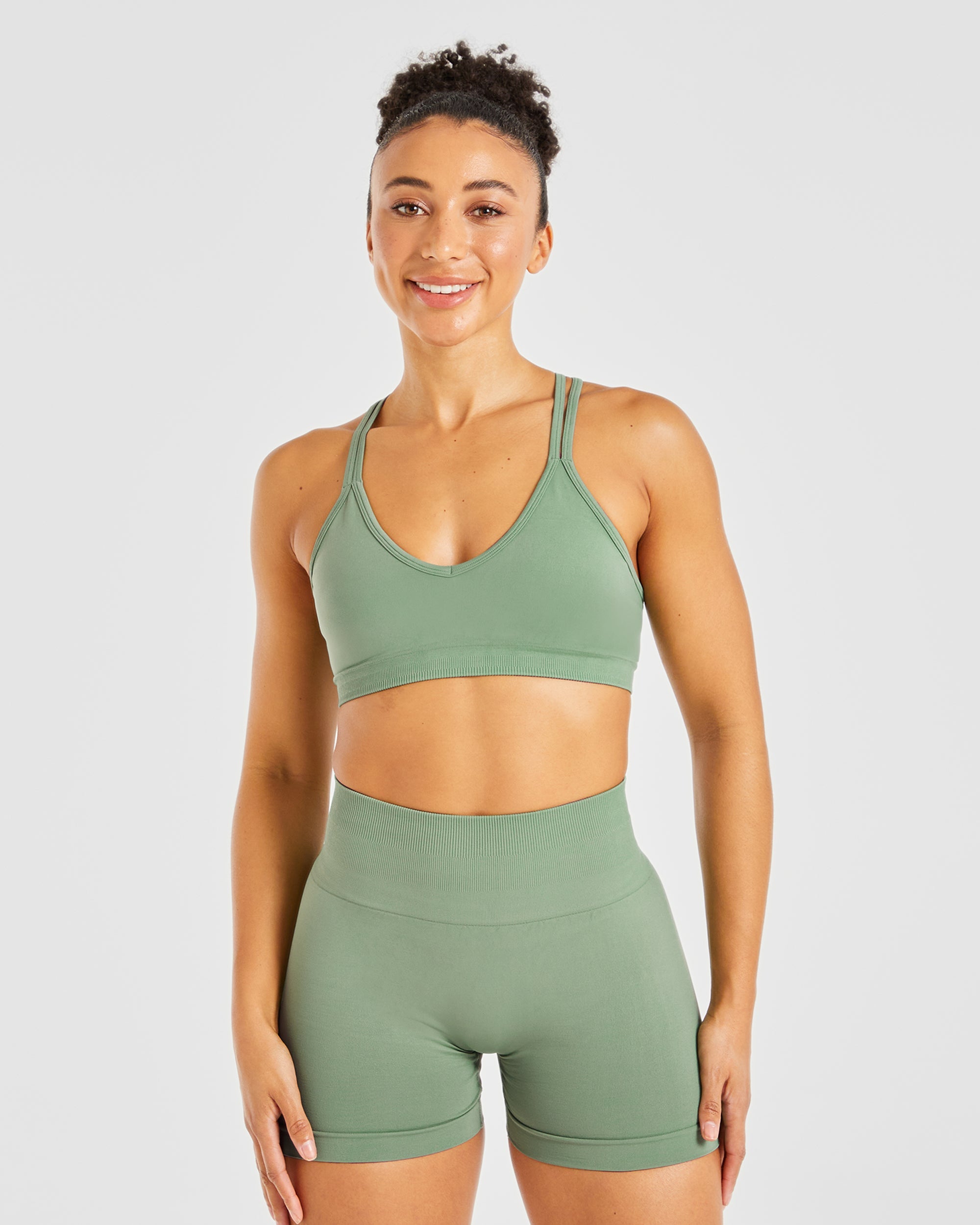 Power Seamless Sports Bra - Olive